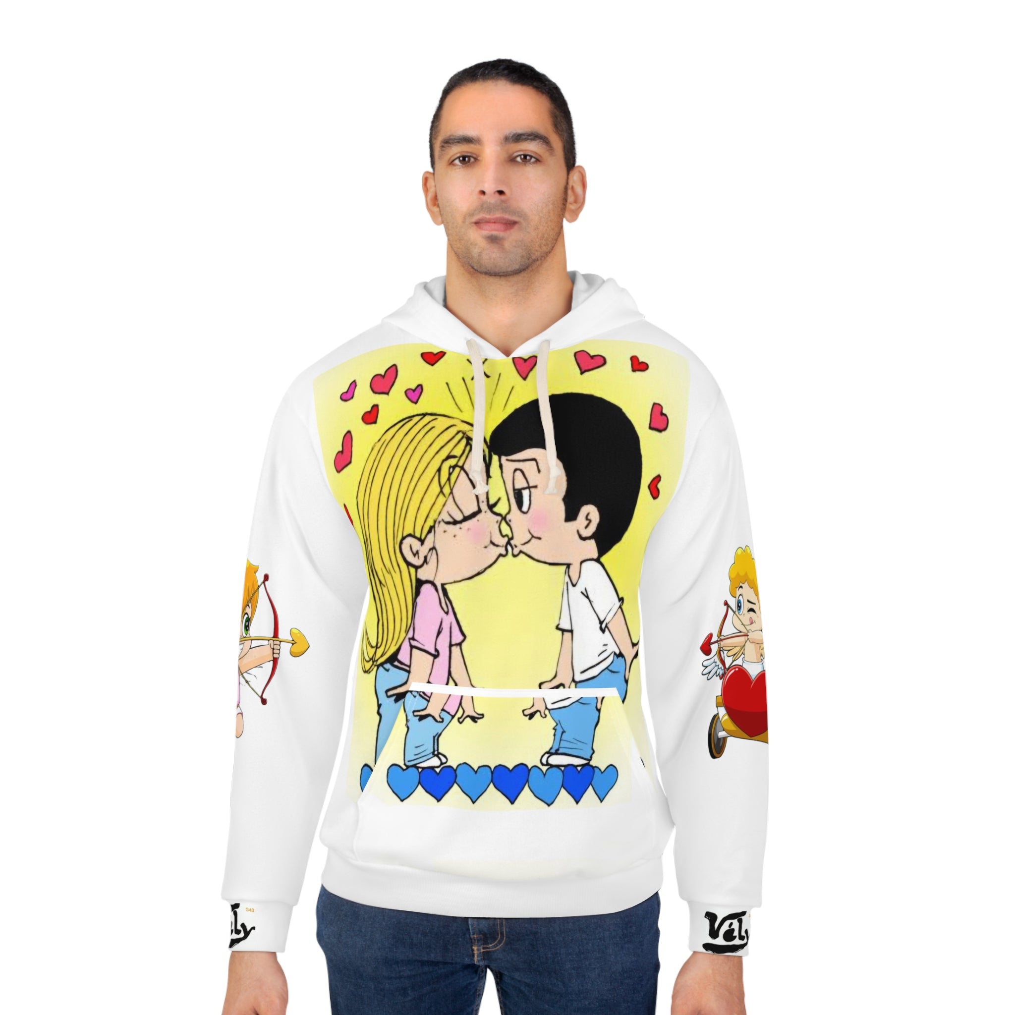 Romantic Kissing Couple Hoodie — "what beats the Monday blues!" Love Pullover