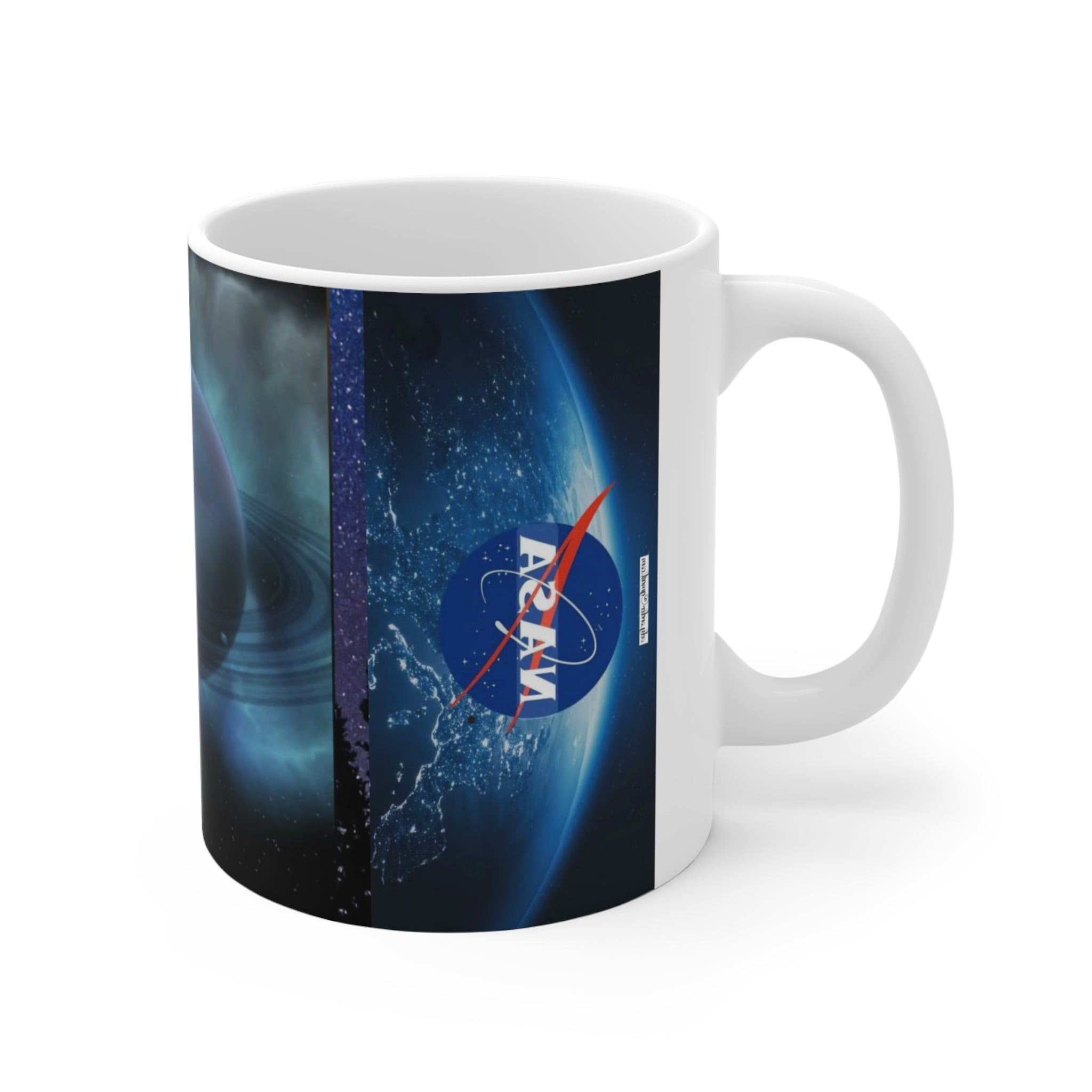 NASA Space Planet Mug — 11oz Ceramic Coffee Cup with Planetary Design