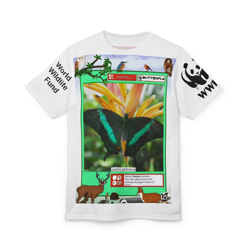 Wildlife Butterfly T-Shirt — Bright Elegant Butterfly Tee, Perfect Gift