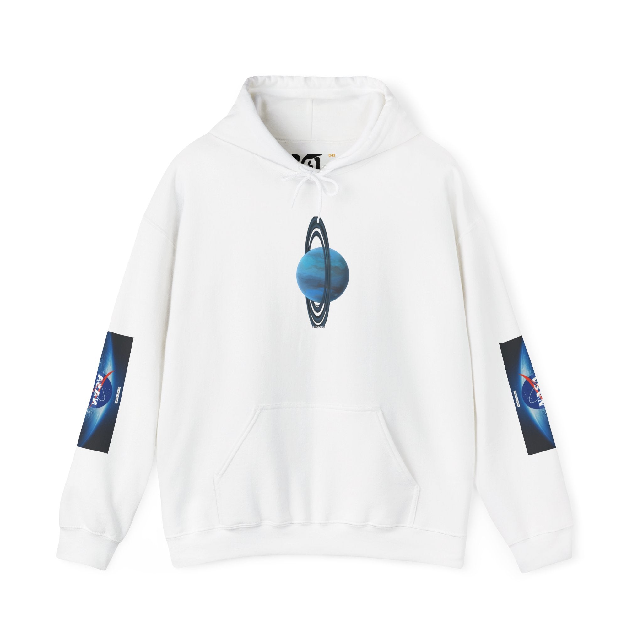HOODIE  MY GALAXY URAN — Retro Sci‑Fi Planet Graphic Pullover