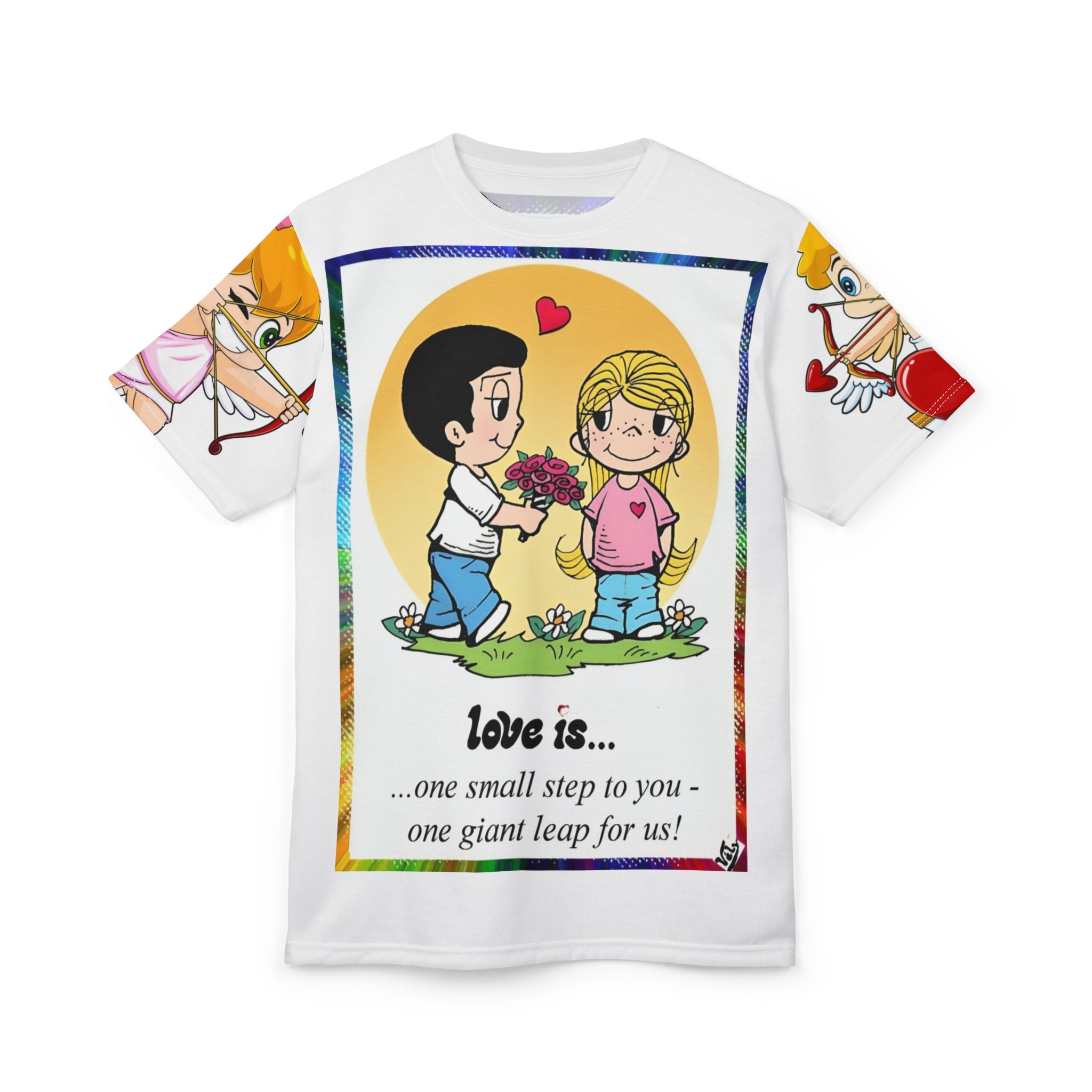 تيشيرت ذو أجواء مشرقة - تيشيرت مطبوع بالكامل بألوان زاهية