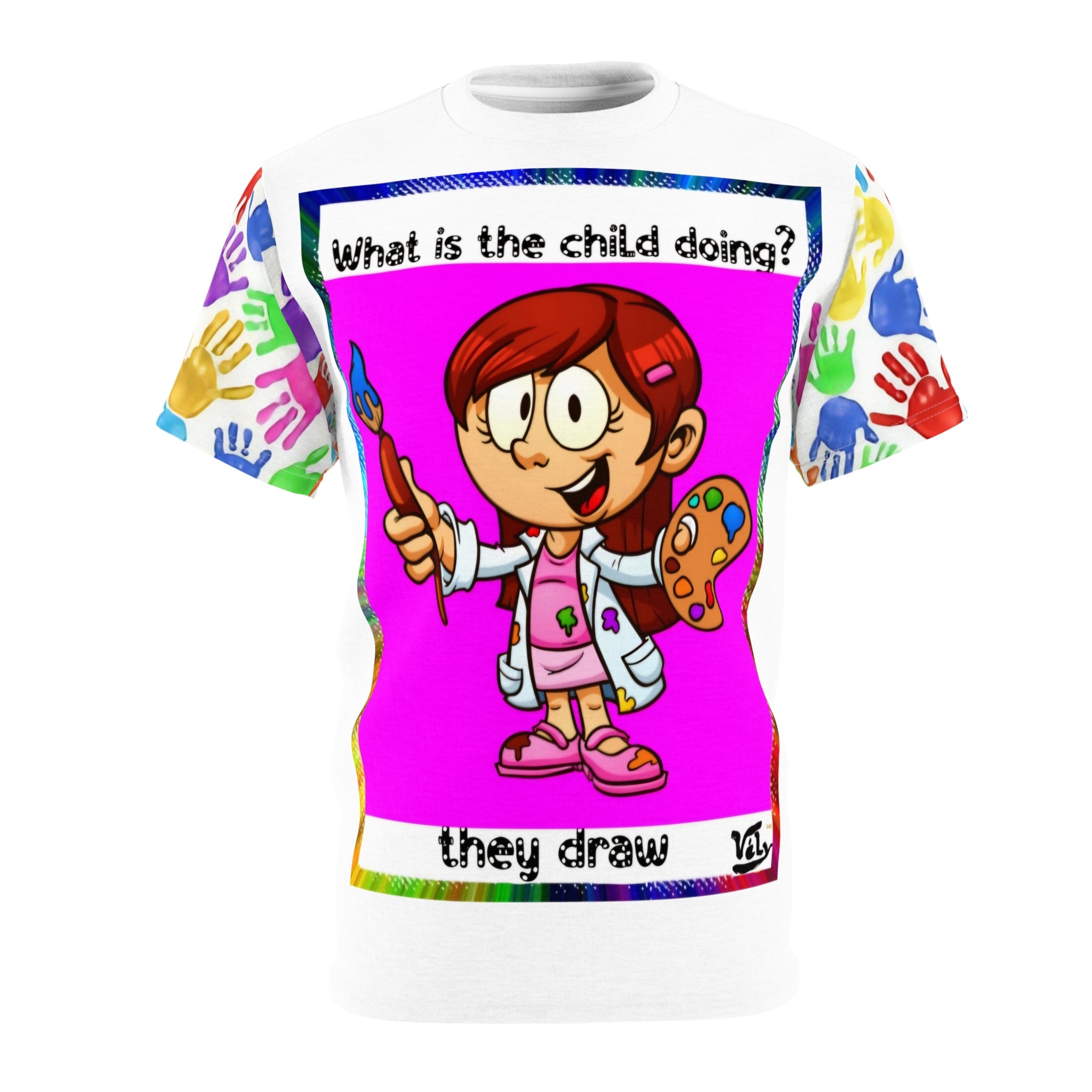 Joyful Bright T-Shirt — Colorful All-Over Print Tee