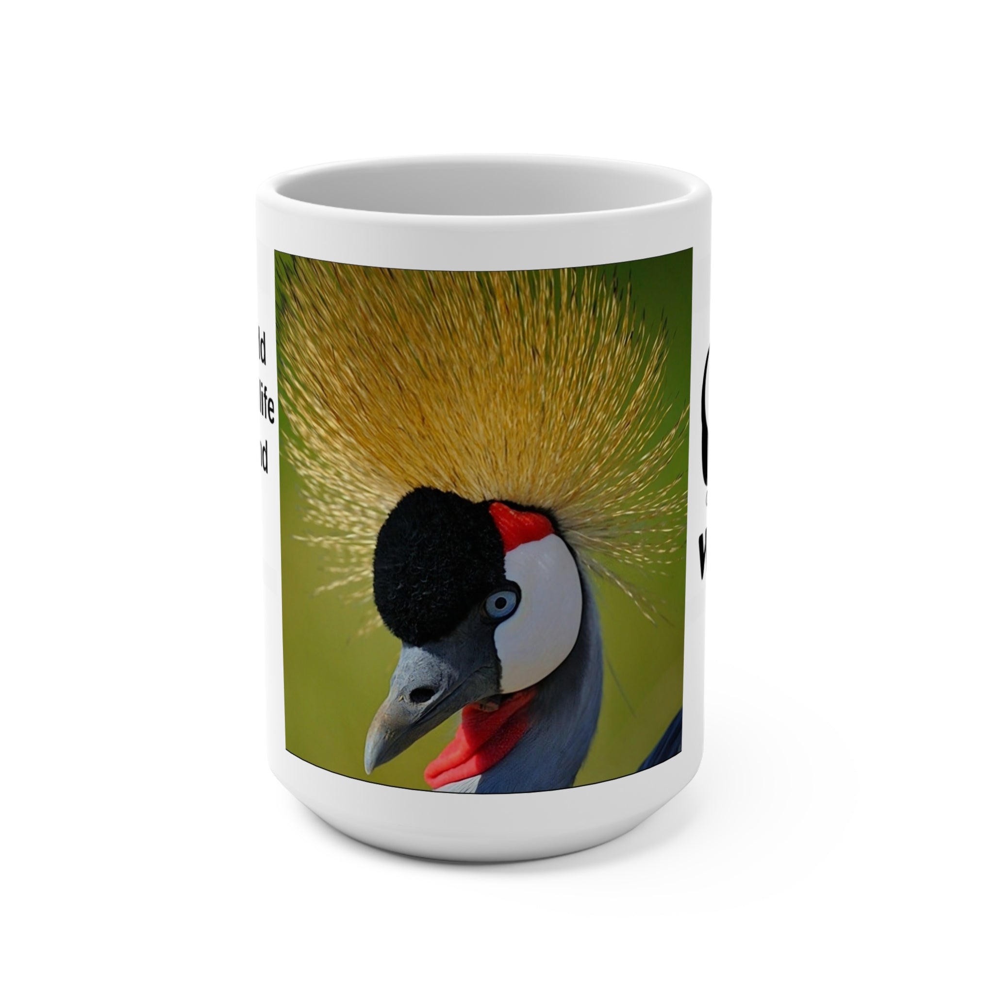 MUG NATURE WWF Crane Photo 15oz Wildlife Conservation Mug