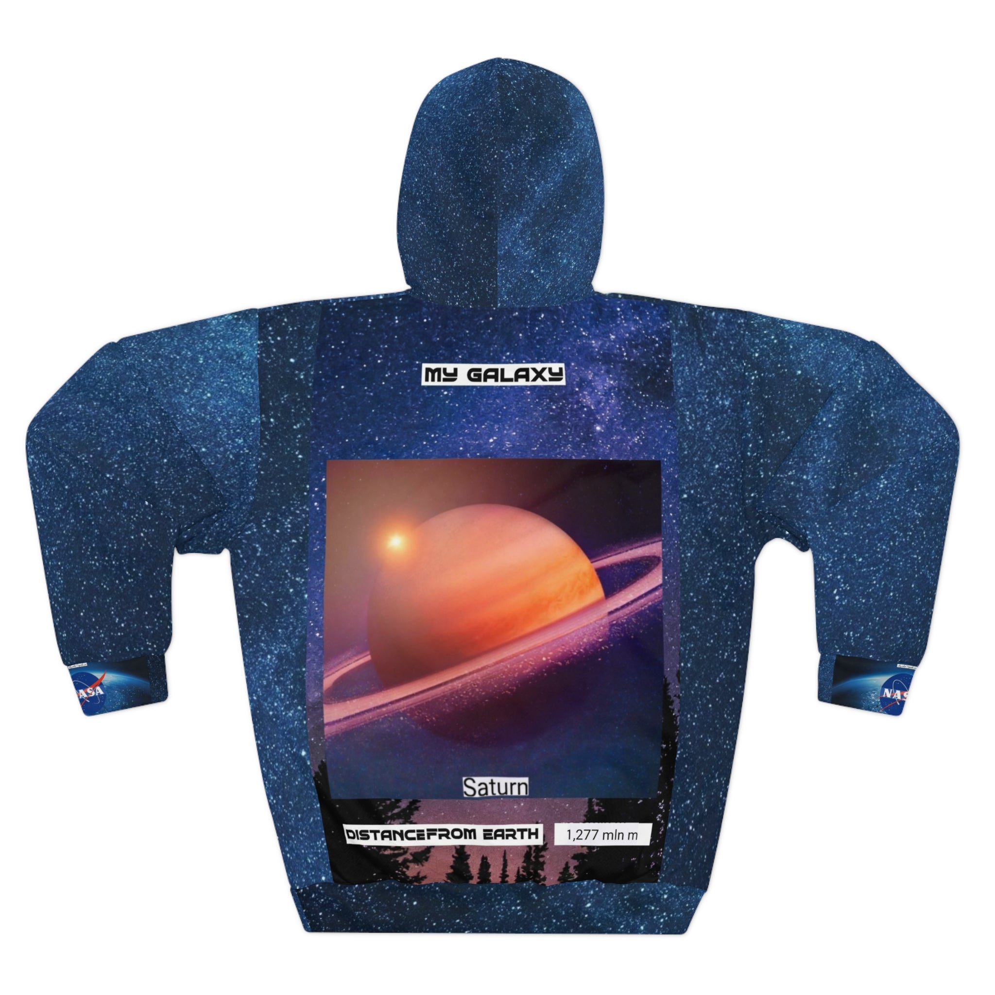 Saturn Galaxy Hoodie — Space Graphic Pullover with 'My Galaxy' Design