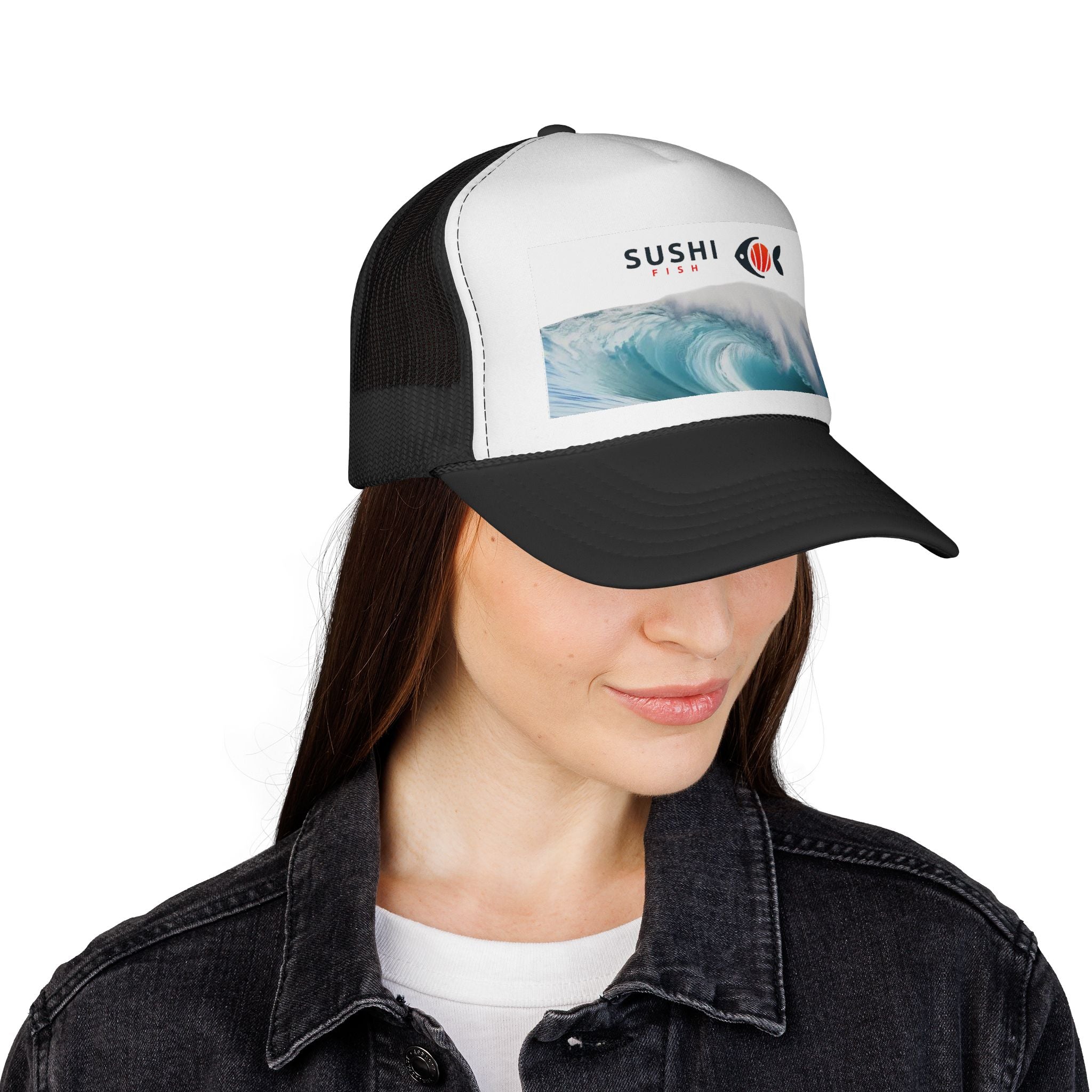Sushi Fish Wave Trucker Cap