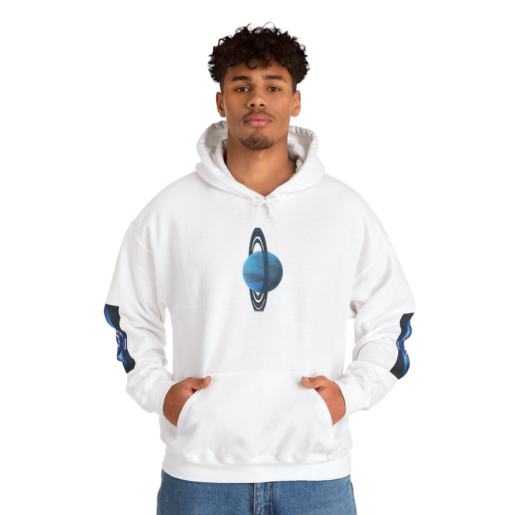HOODIE  MY GALAXY URAN — Retro Sci‑Fi Planet Graphic Pullover