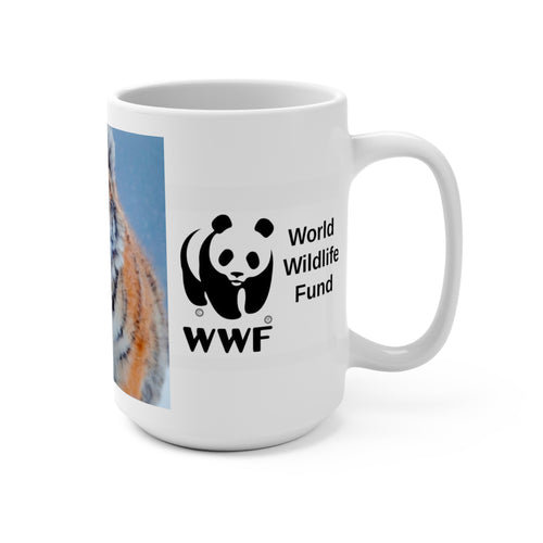15oz Leopard Photo Mug — Wildlife Coffee Cup with Jungle Cat Image