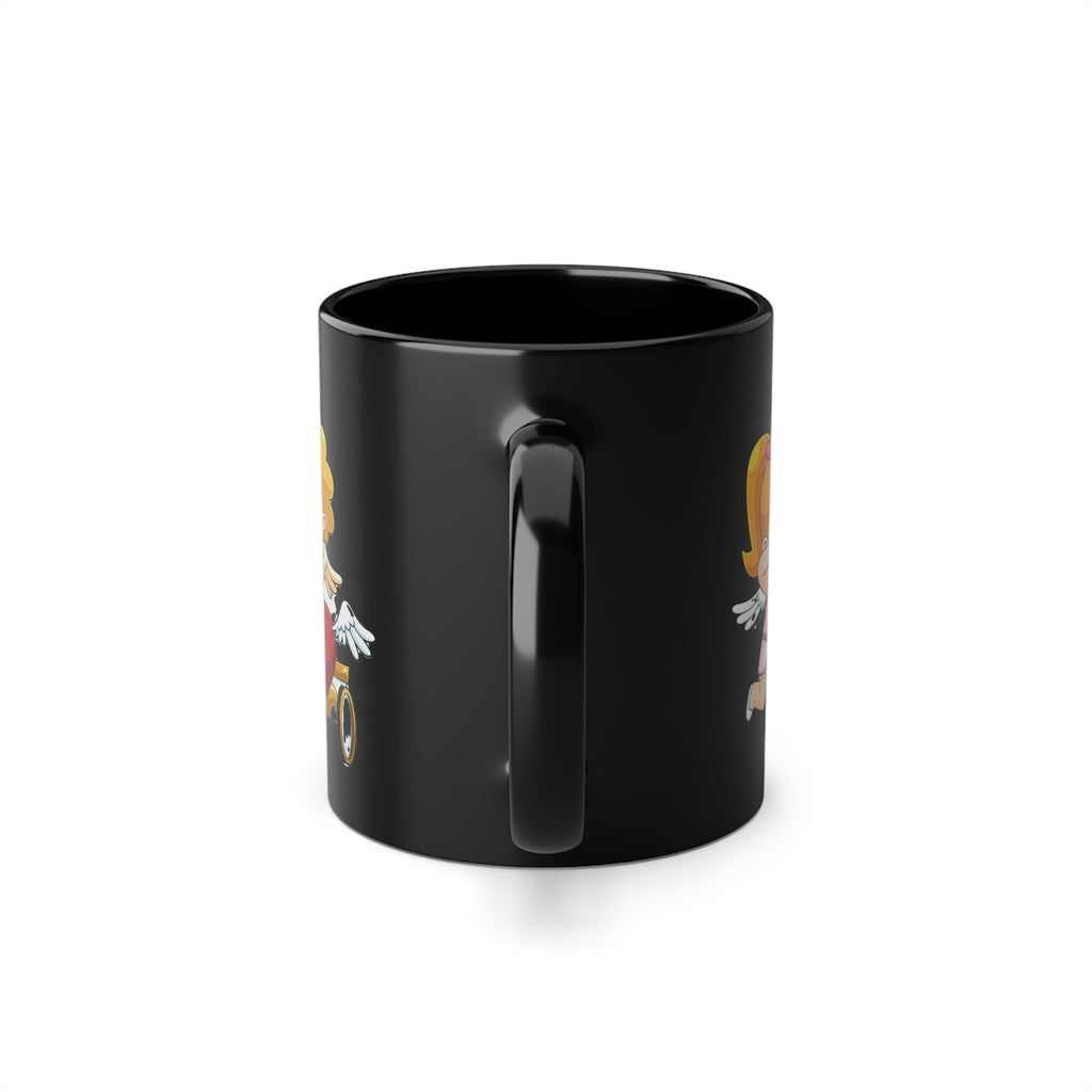 CUP -LOVE IS... -Valentine "Love Is..." Black Coffee Mug — 11oz Romantic Couples Gift