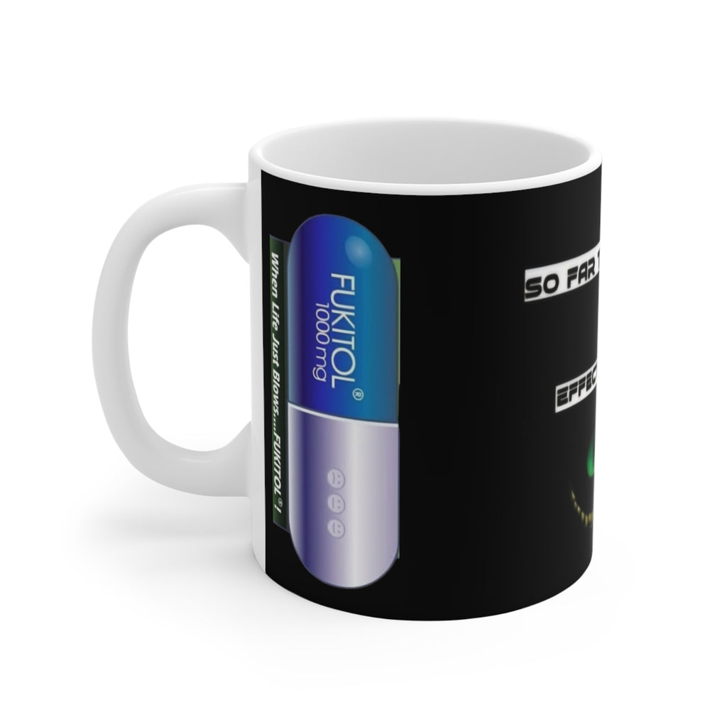 Cheshire Cat Green Eyes Coffee Mug — "Expect Me, Child" Fantasy Gothic Tea Cup