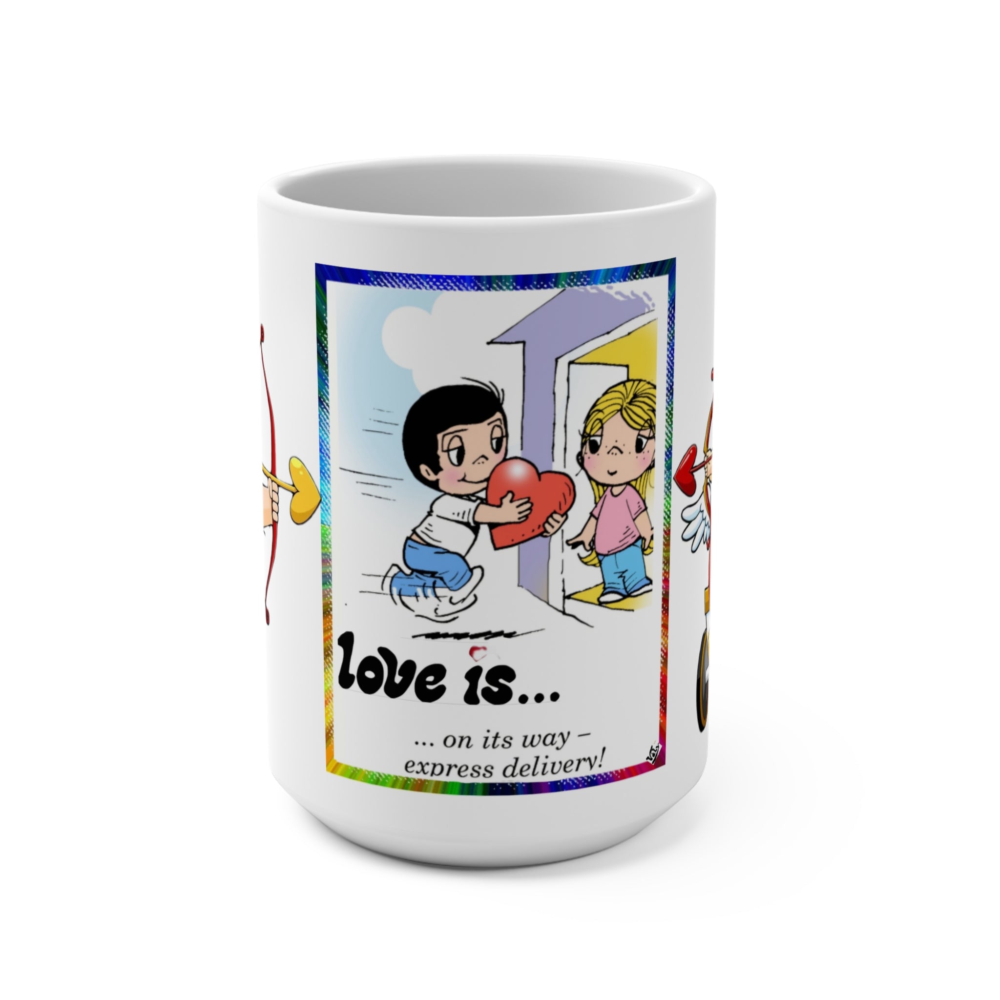 Funny 'LOVE IS' Quote Mug — 15oz Gift for Parents, Teens, Friends & Colleagues