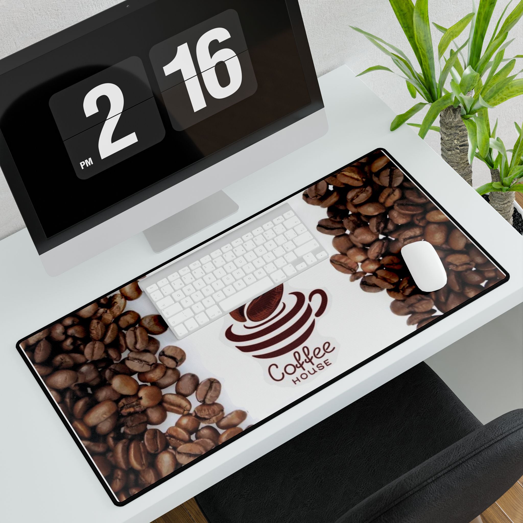 Corporate Logo Desk Mat — Branded Coffee Shop Mouse Pad