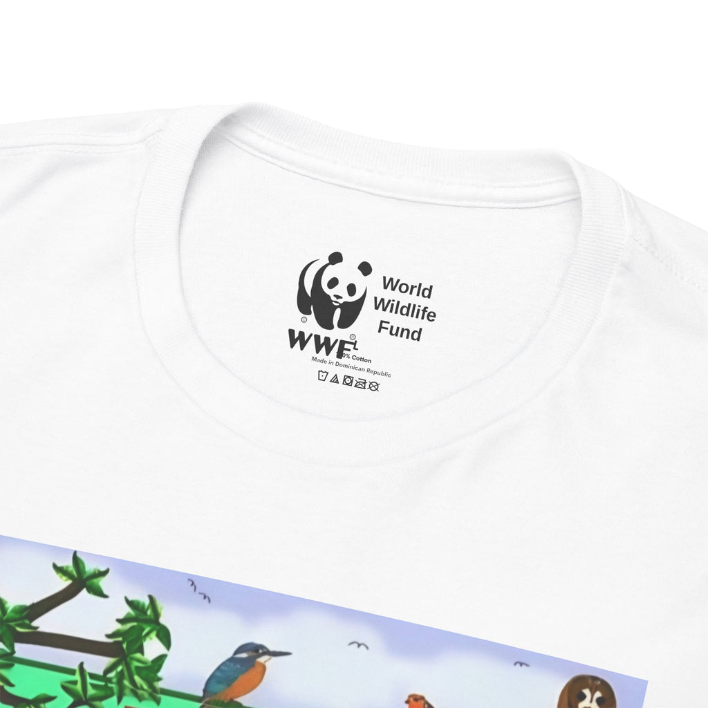 Nature & Birds Bright Floral T-Shirt — Gift for Bird Lovers