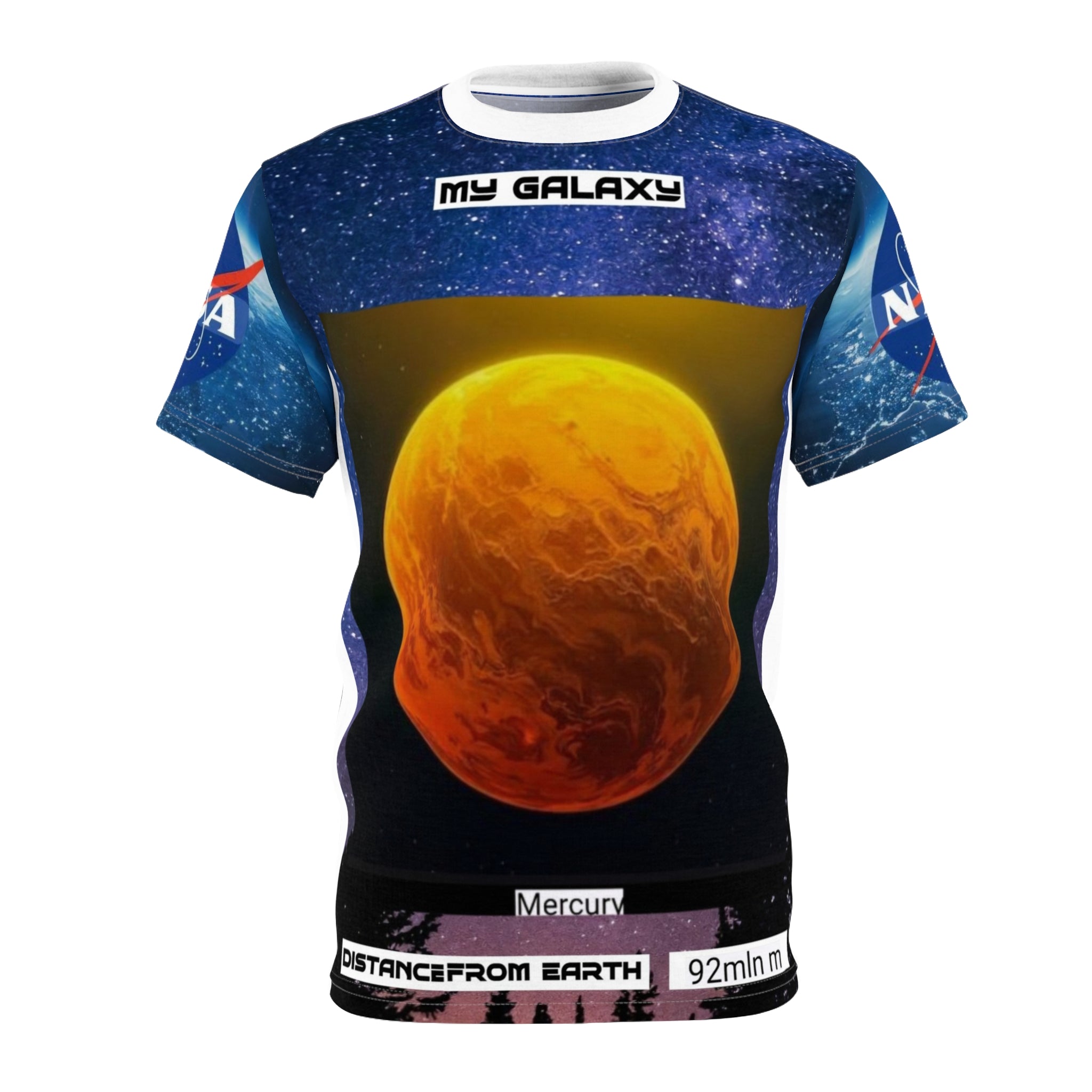 Mercury Series Bright Elegant Tee — Stylish All-Over Print Gift