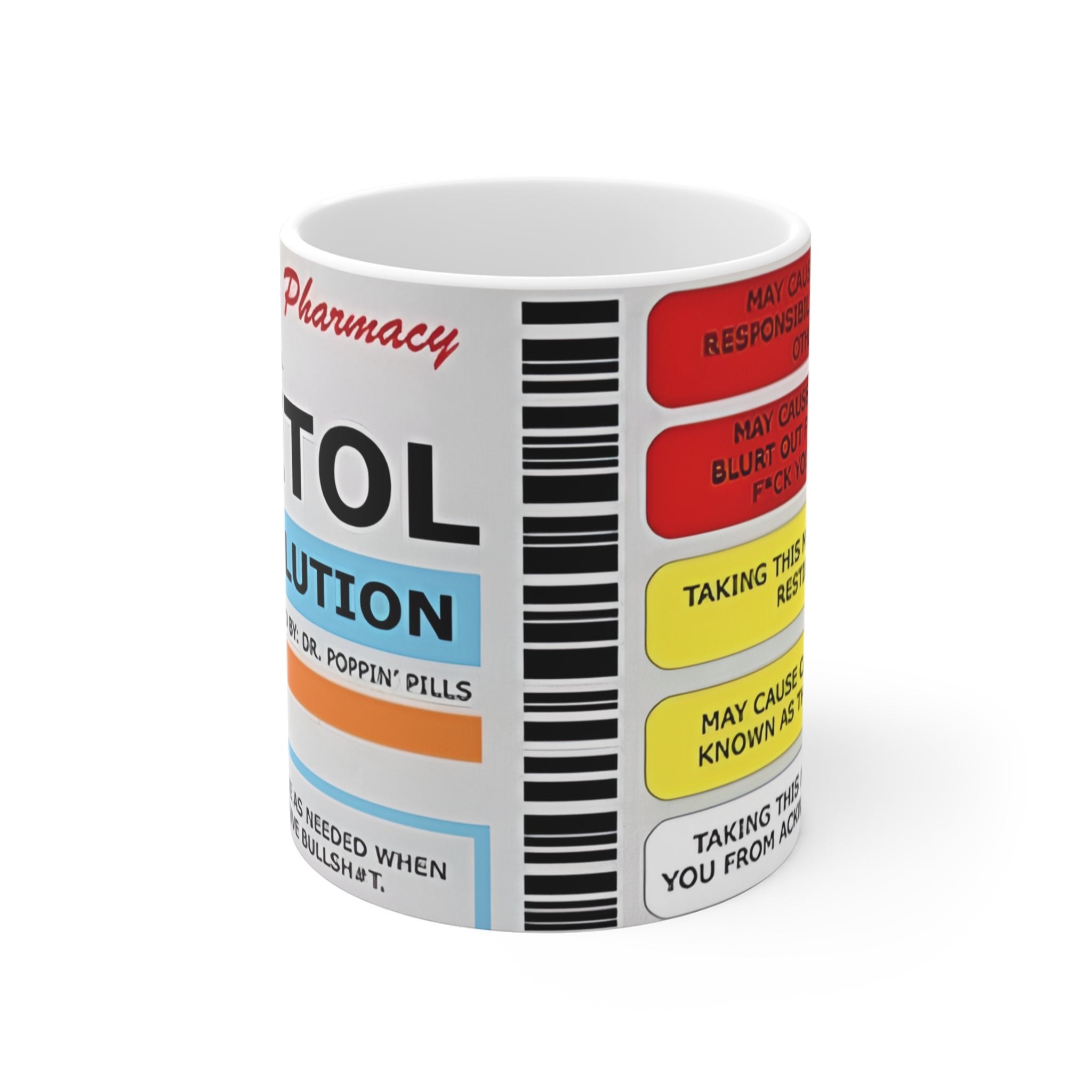 MUG FUKITOL Prescription Mug — Funny Pharmacy Label Coffee Cup