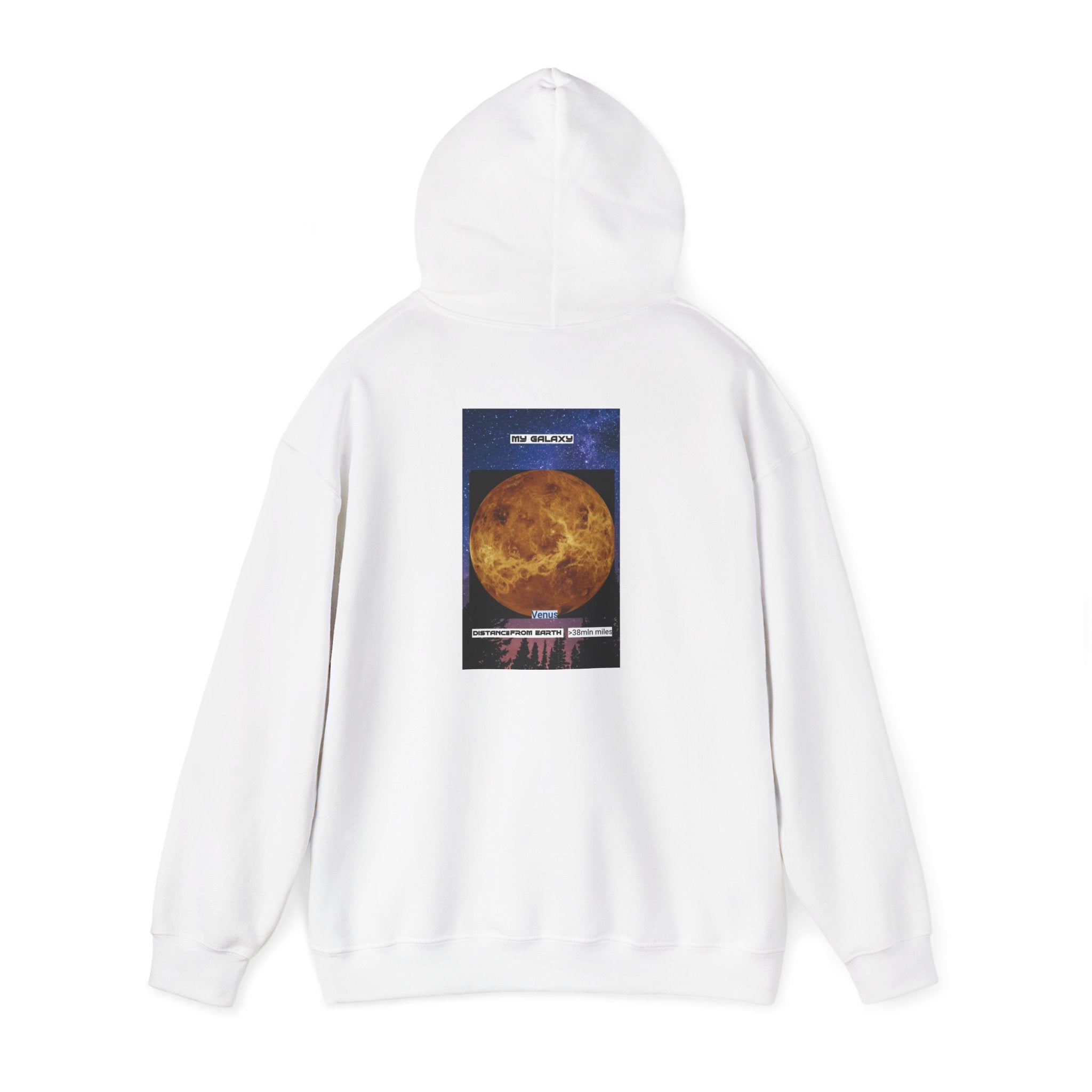 HOODIE MY GALAXY Venus Planet Hoodie — Vintage Space Graphic Sweatshirt