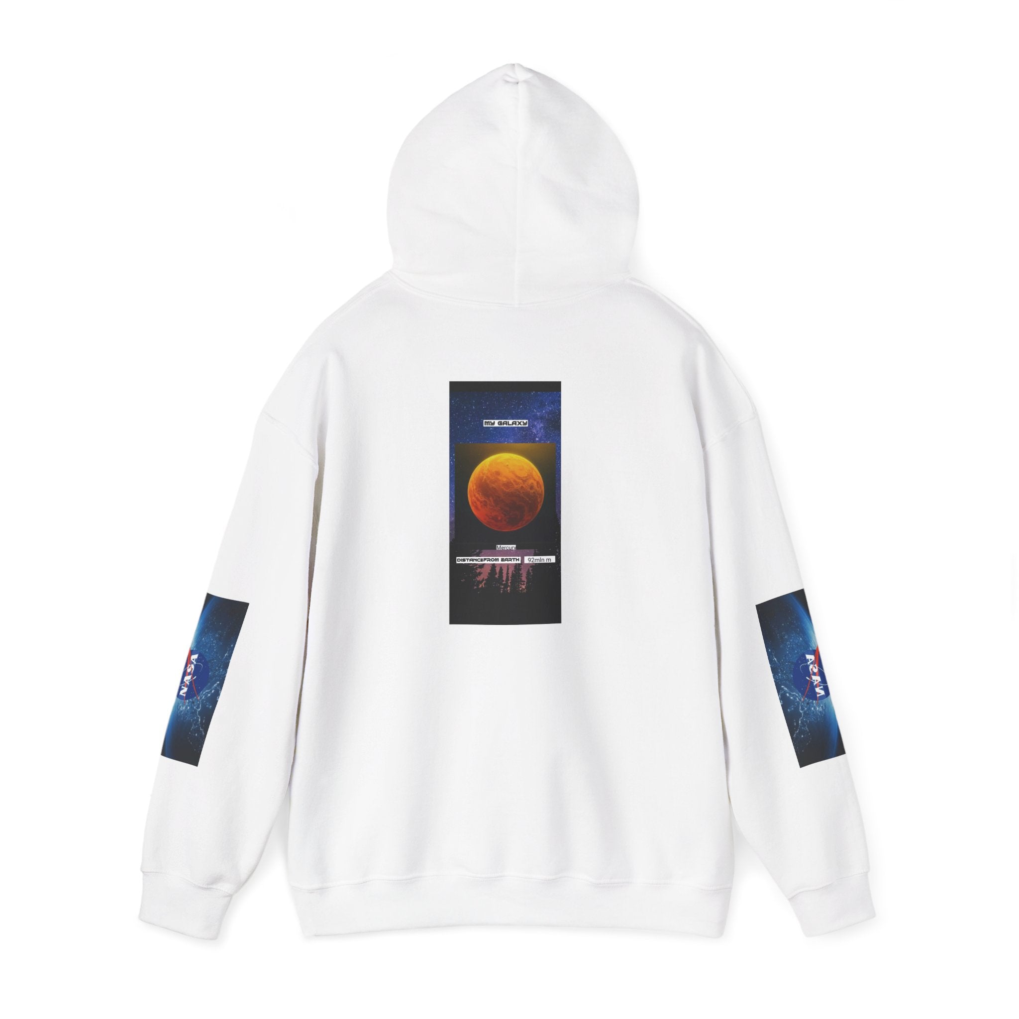 HOODIE MY GALAXY MERCURY — Retro NASA Poster Graphic Pullover
