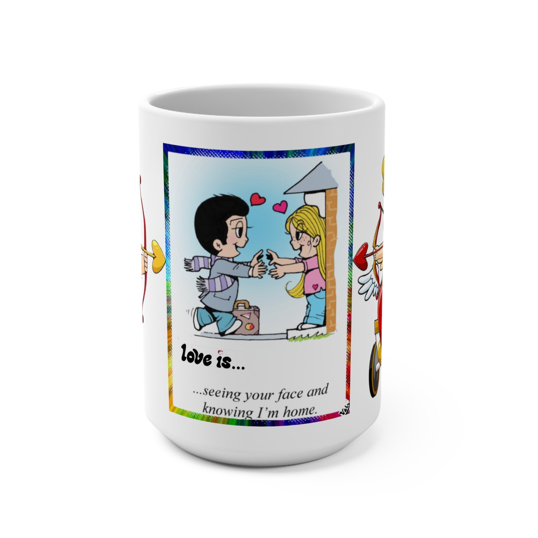 MUG LOVE IS 15oz Mug — Cheerful Gift for Friends, Family & Couples