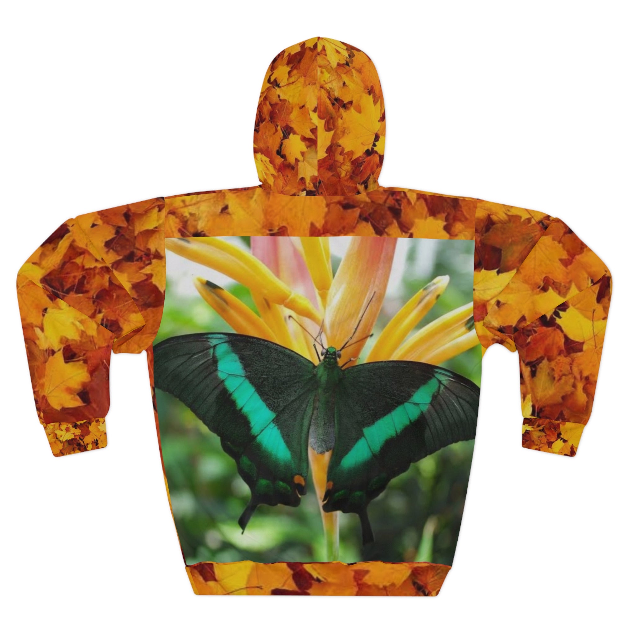 HOODIE NATURE Butterfly & Autumn Leaves Hoodie — WWF-Inspired Nature Pullover