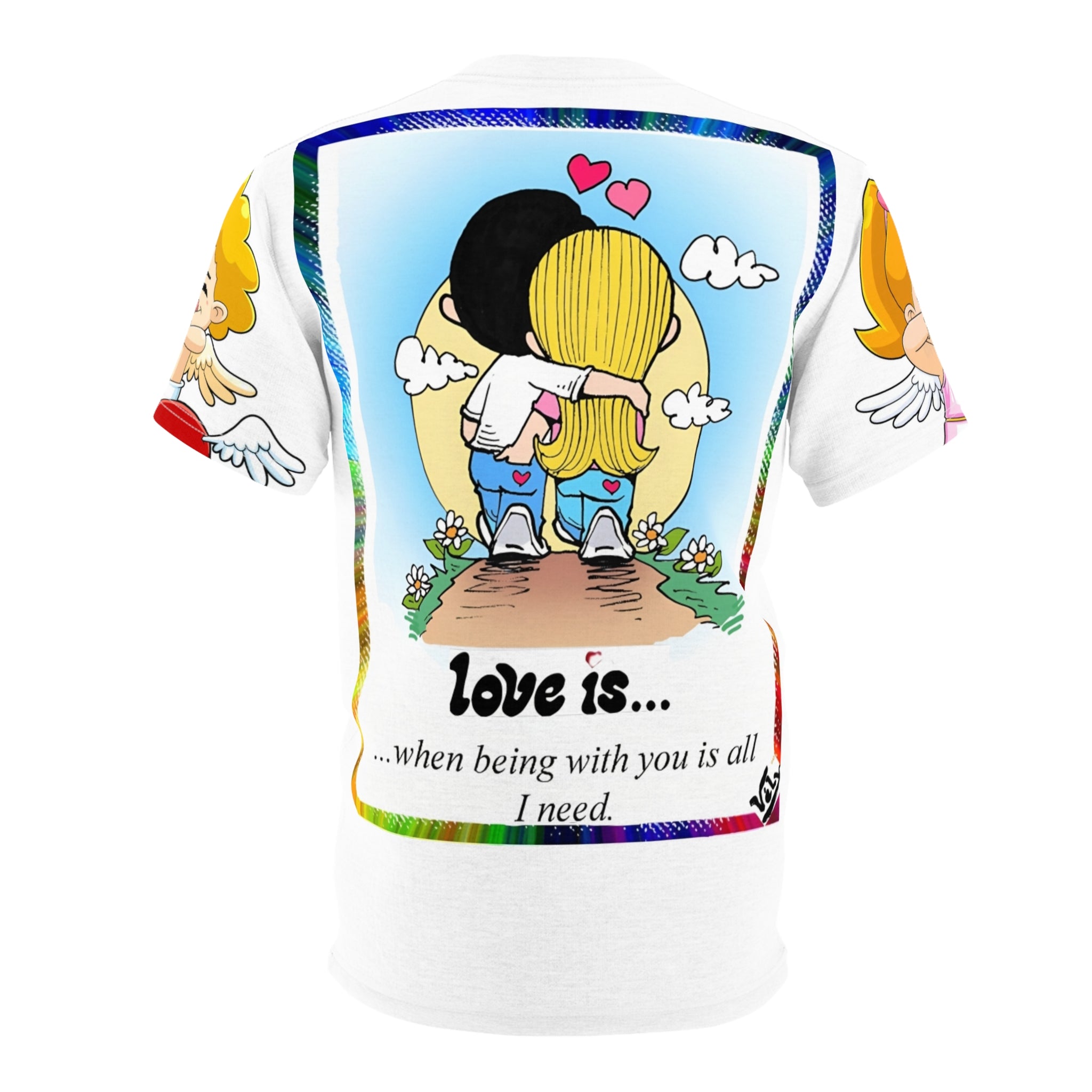 💎 Love Is... Express Delivery All-Over Print Tee — Funny Romantic Couple Shirt 💎