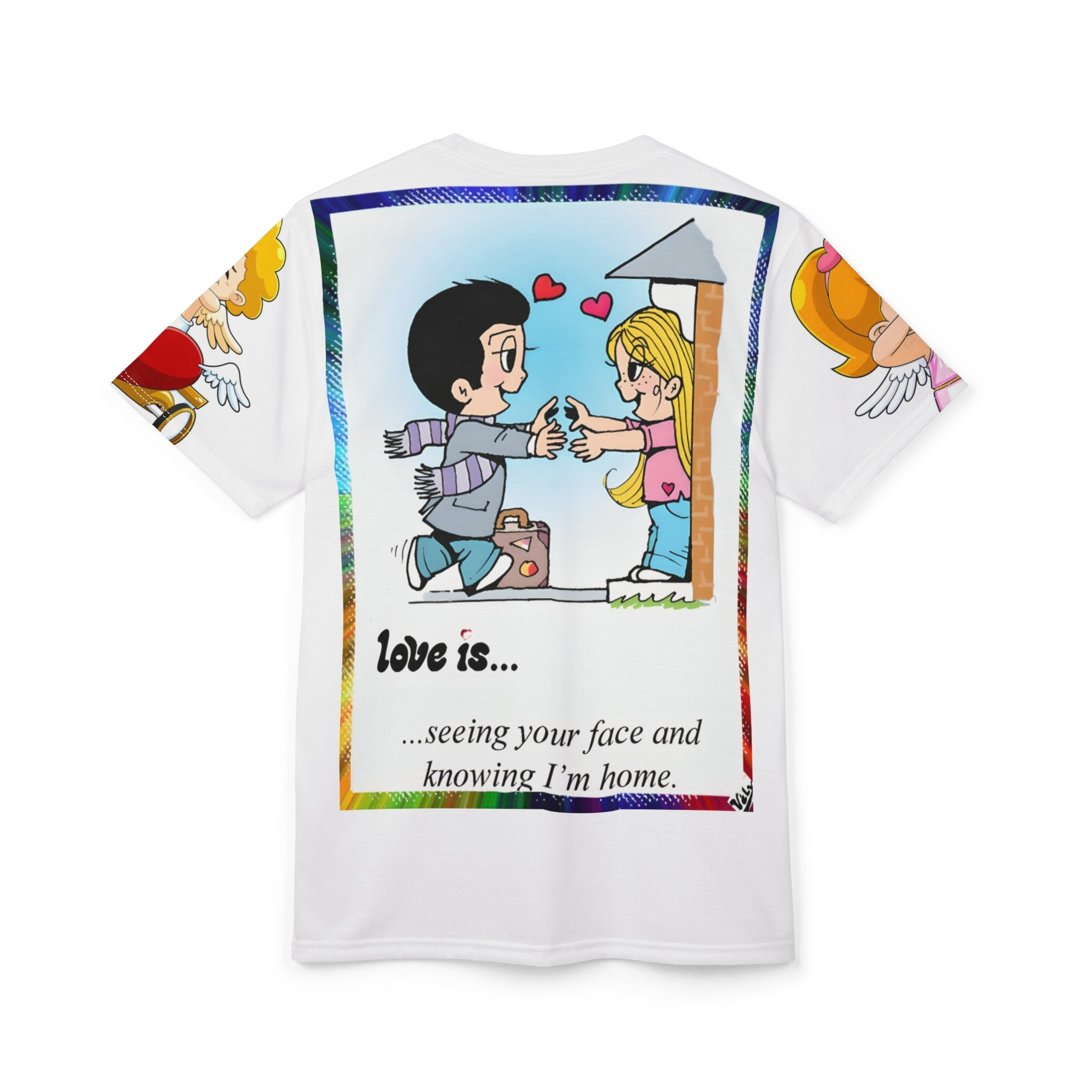 💎 Love Is... Cartoon Couple Tee — "Sometimes a Mess of Emotions" Cute Graphic Shirt 💎