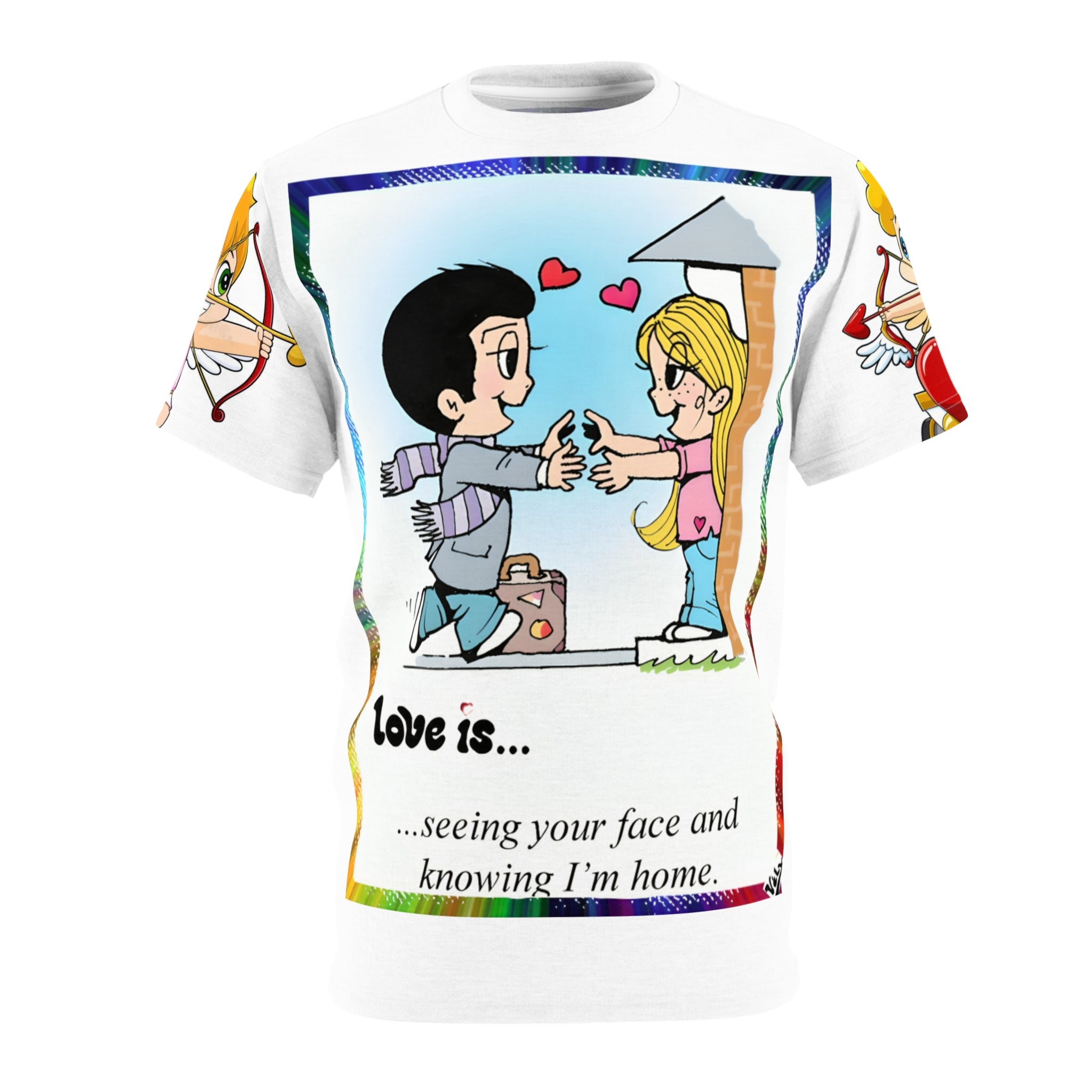 💎 Love Is... Graphic Tee — "Seeing Your Face and Knowing I'm Home" Romantic Couple Shirt 💎