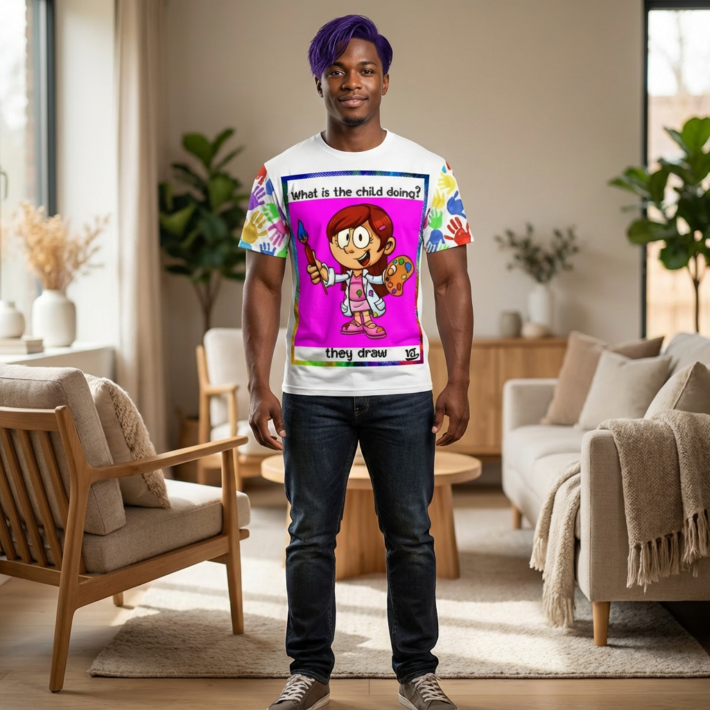 Joyful Bright T-Shirt — Colorful All-Over Print Tee