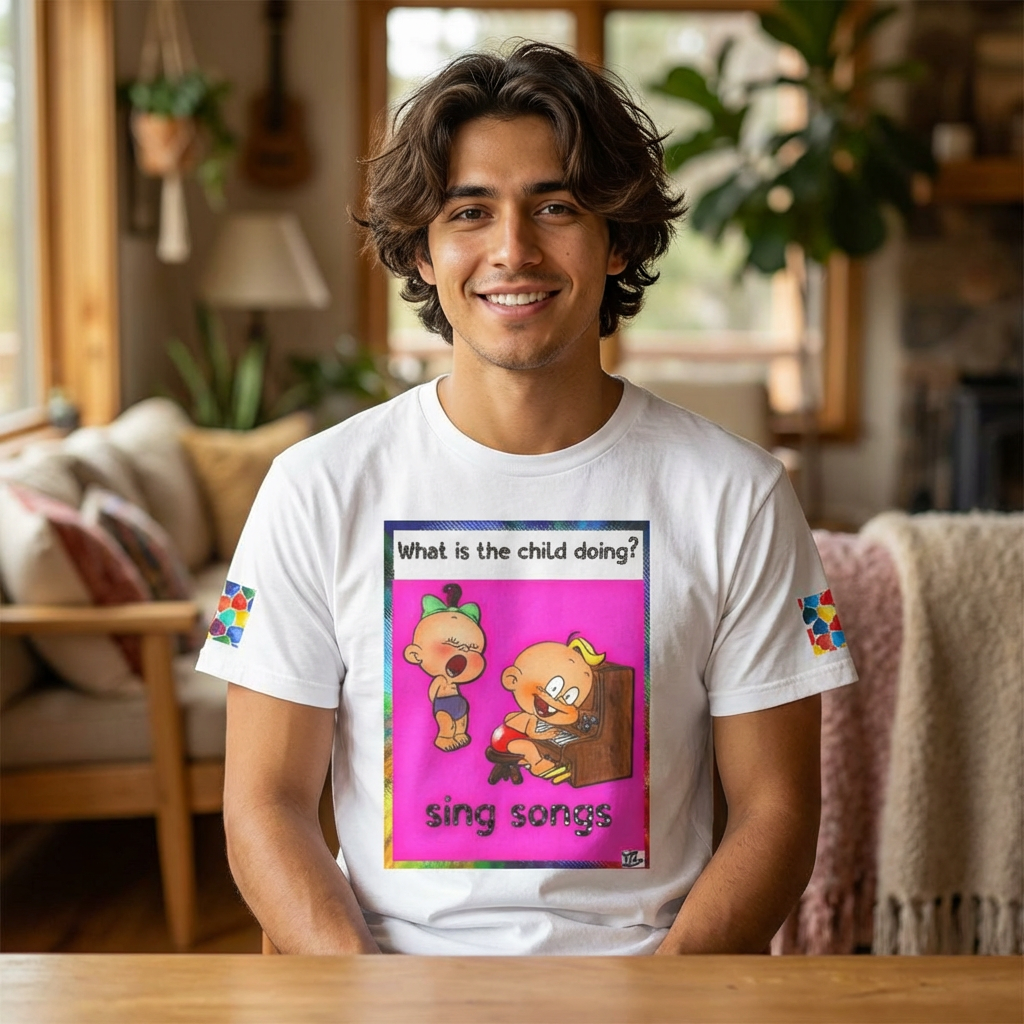 Kids Activity Tee — "What are the children doing?" Sing Songs & Art Design