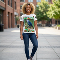 WWF Blue Macaw Conservation Tee — All-Over Print Bird Lover Shirt