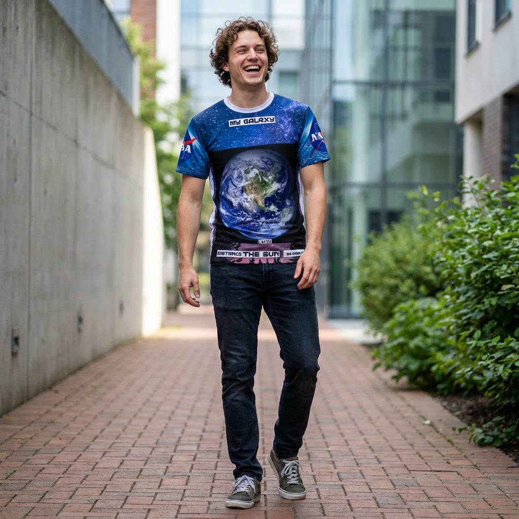 My Galaxy Earth Funny Dog & Dad T-Shirt