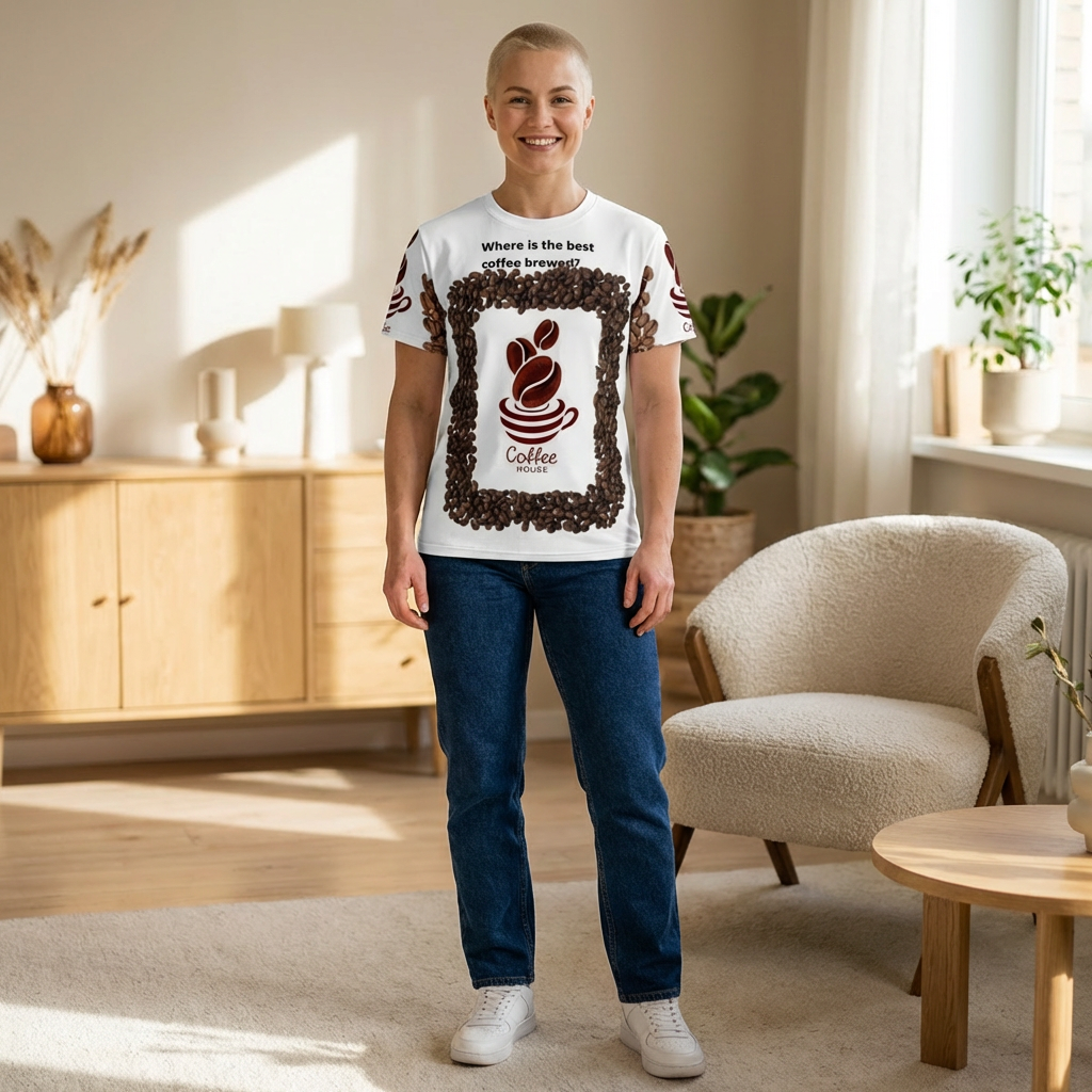 Coffee Shop Branded T-Shirt — Bright Cut & Sew Tee