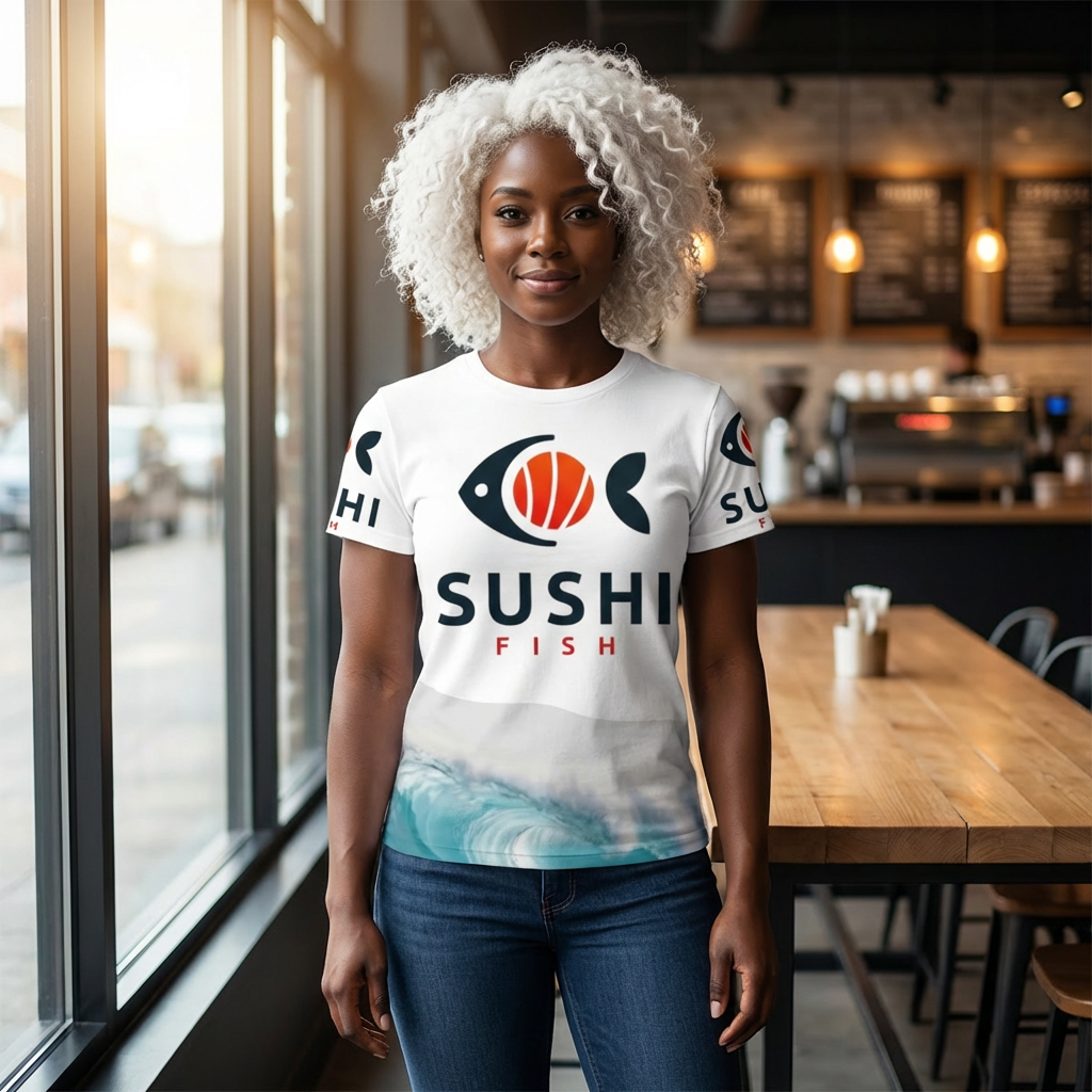 寿司レストランのロゴTシャツ - ブランド寿司Tシャツ