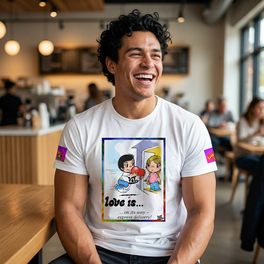 💎 LOVE IS... Cute Retro Couple Graphic Tee — Matching T-Shirt Gift for Partners 💎