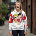 Collection LOVE IS... Valentine Couple Heart Hoodie — "...with all my heart." All-Over Print