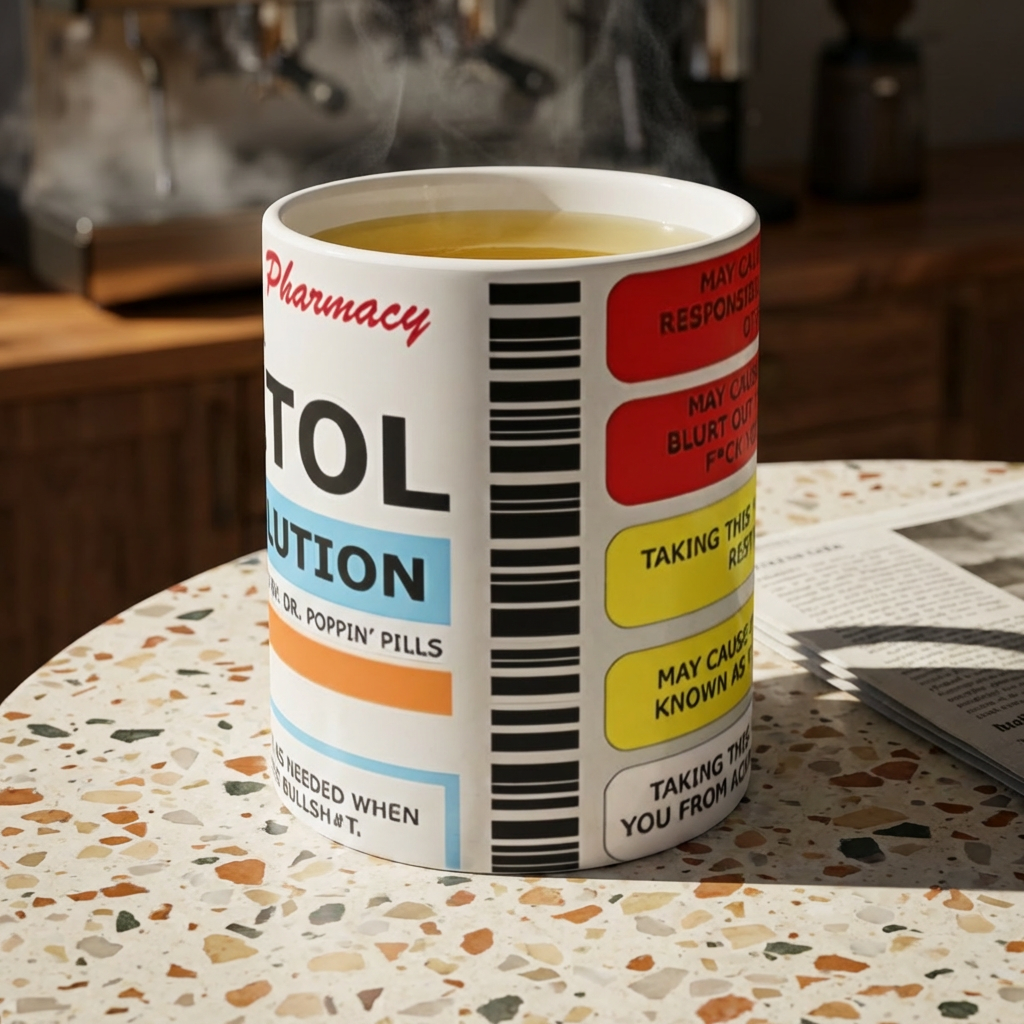 MUG FUKITOL Prescription Mug — Funny Pharmacy Label Coffee Cup