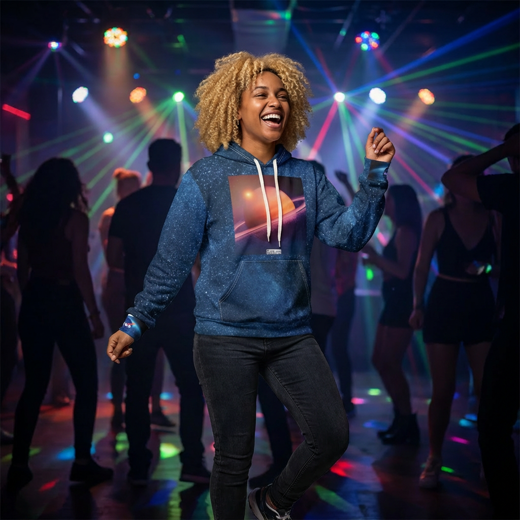 Saturn Galaxy Hoodie — Space Graphic Pullover with 'My Galaxy' Design