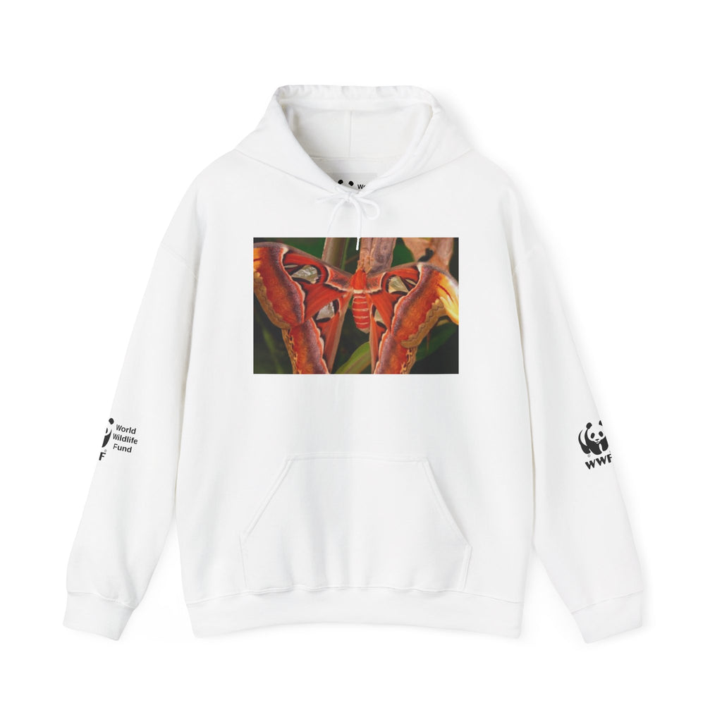 HOODIE NATURE WWF Orchid Photo Hoodie — Tropical Red Orchid Conservation Sweatshirt