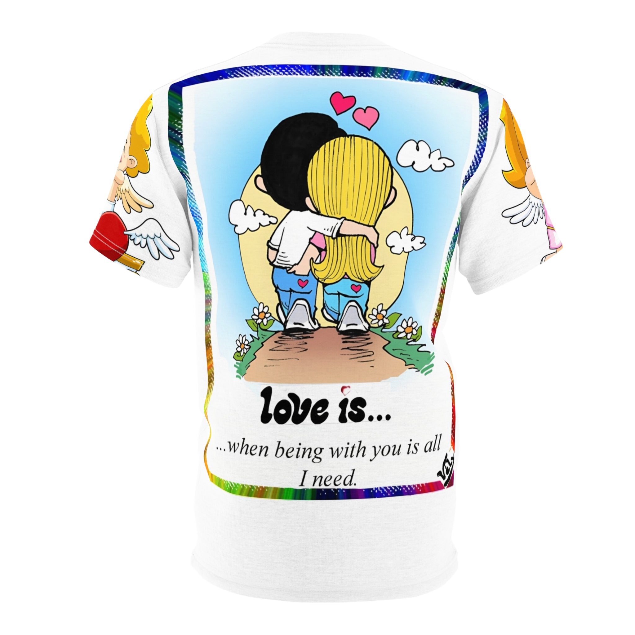 تيشيرت ذو أجواء مشرقة - تيشيرت مطبوع بالكامل بألوان زاهية