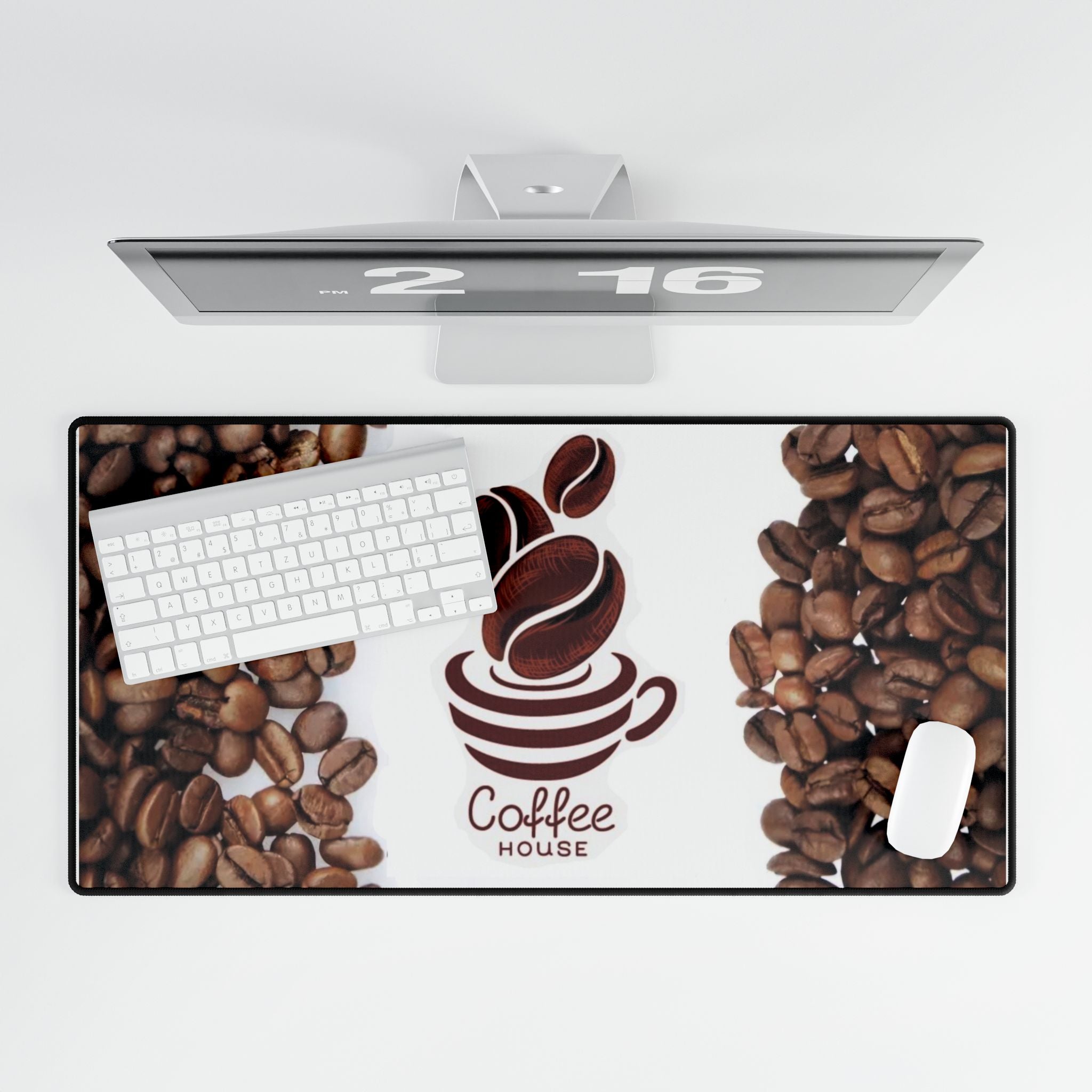 Corporate Logo Desk Mat — Branded Coffee Shop Mouse Pad