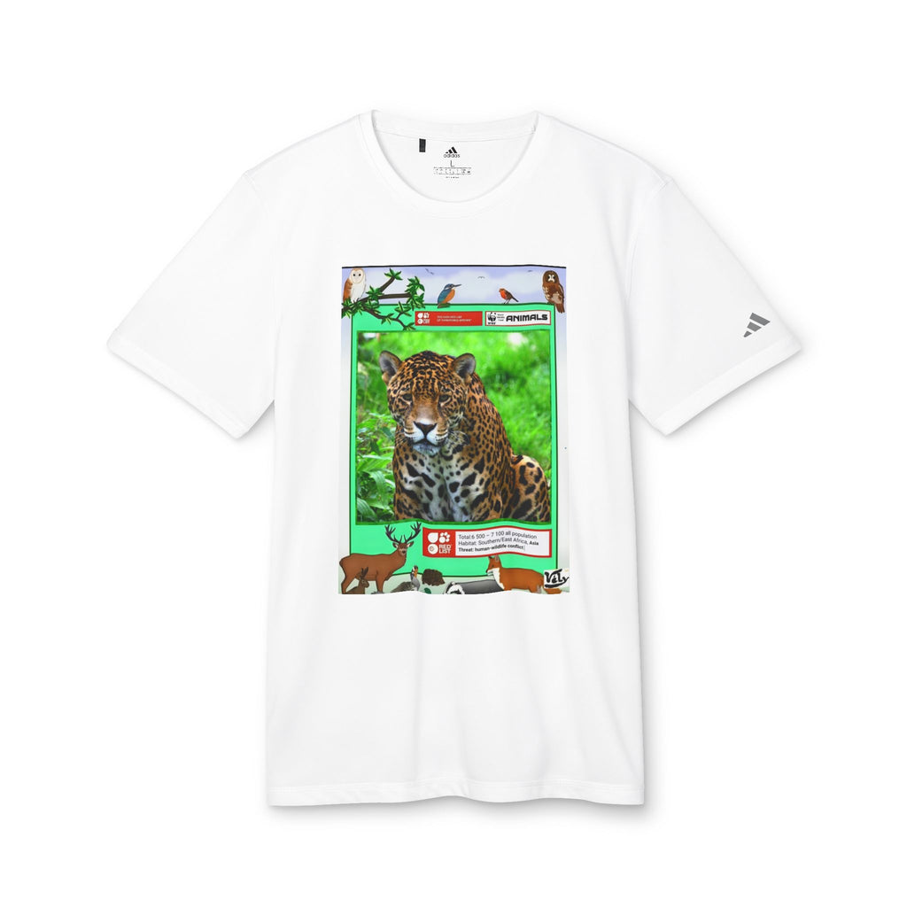 ヒョウ柄トレーディングカードグラフィックTシャツ