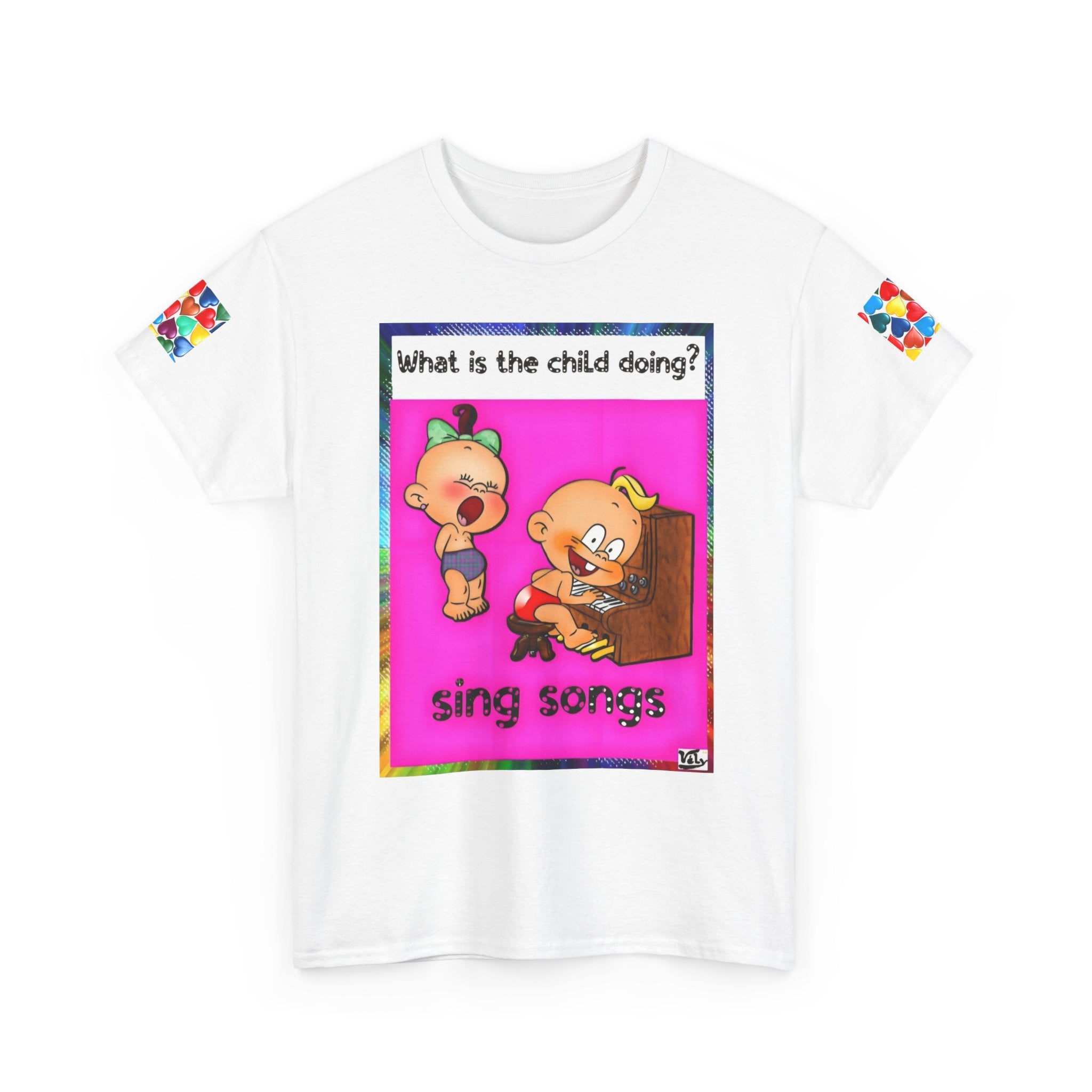 Kids Activity Tee — "What are the children doing?" Sing Songs & Art Design
