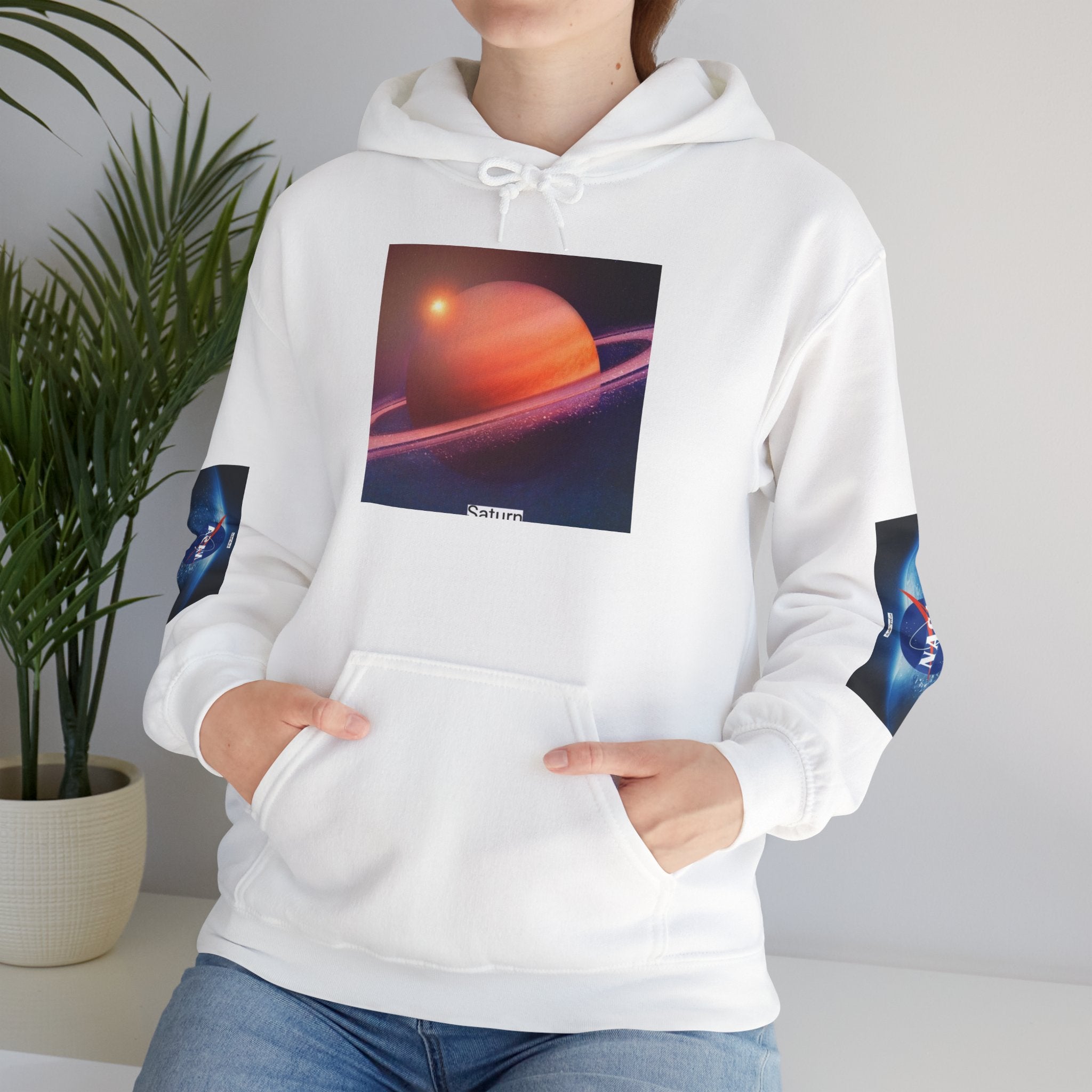 HOODIE MY GALAXY  Planet Hoodie — Retro Saturn Graphic Hooded Sweatshirt