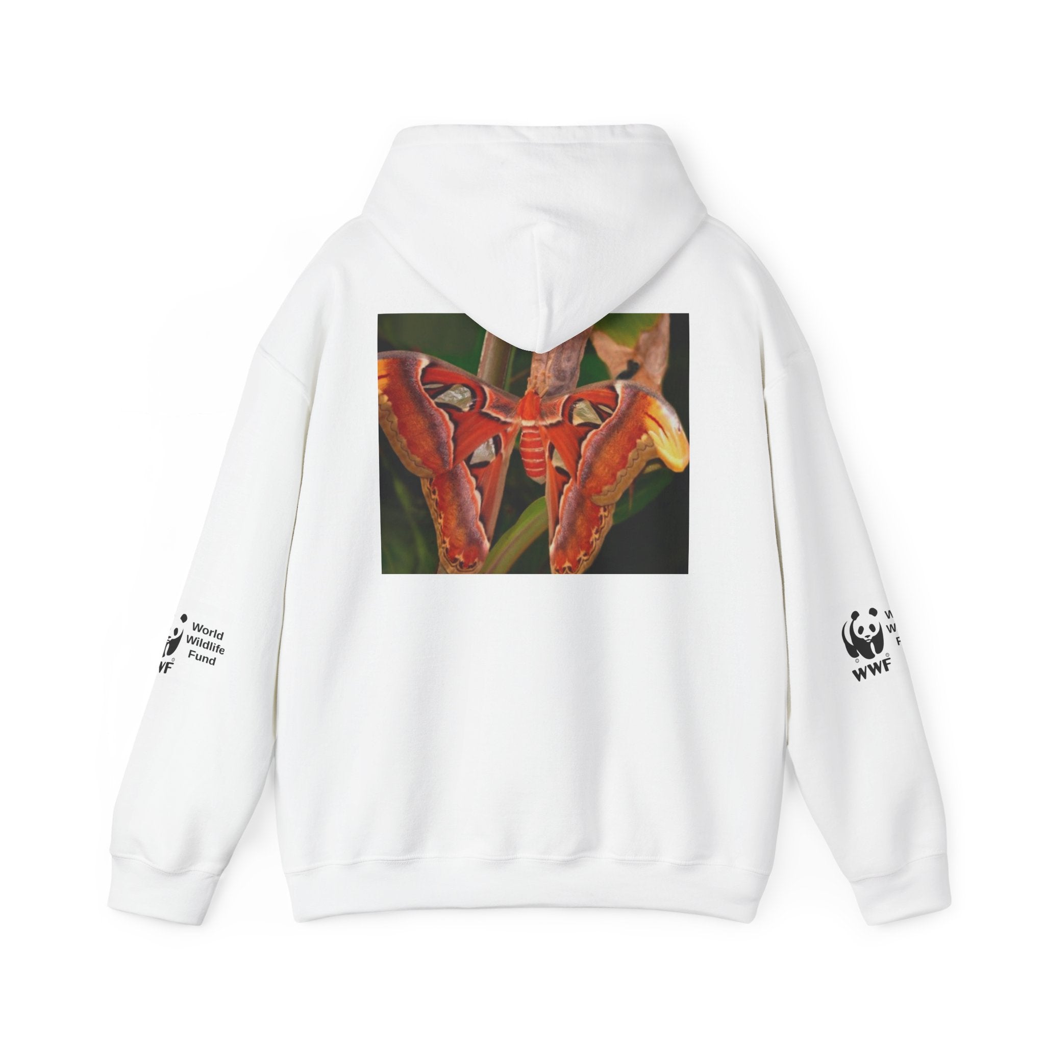 HOODIE NATURE WWF Orchid Photo Hoodie — Tropical Red Orchid Conservation Sweatshirt