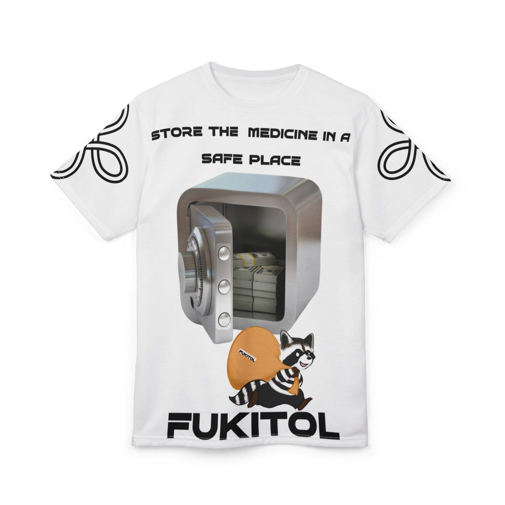 T shirt -Fukitol- Graphic Tee — "Store in a Safe Place" Bright Gift T‑Shirt