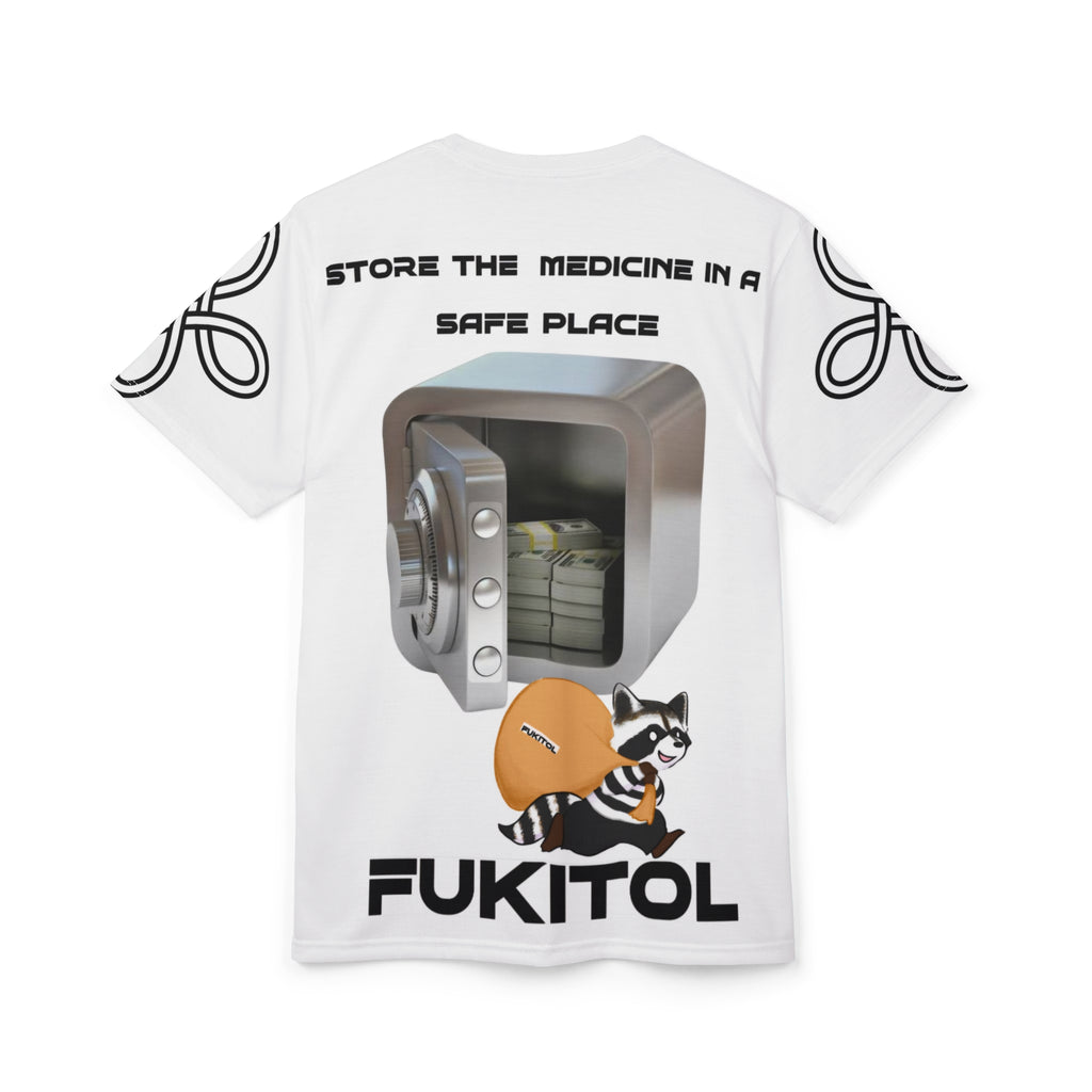 T shirt -Fukitol- Graphic Tee — "Store in a Safe Place" Bright Gift T‑Shirt