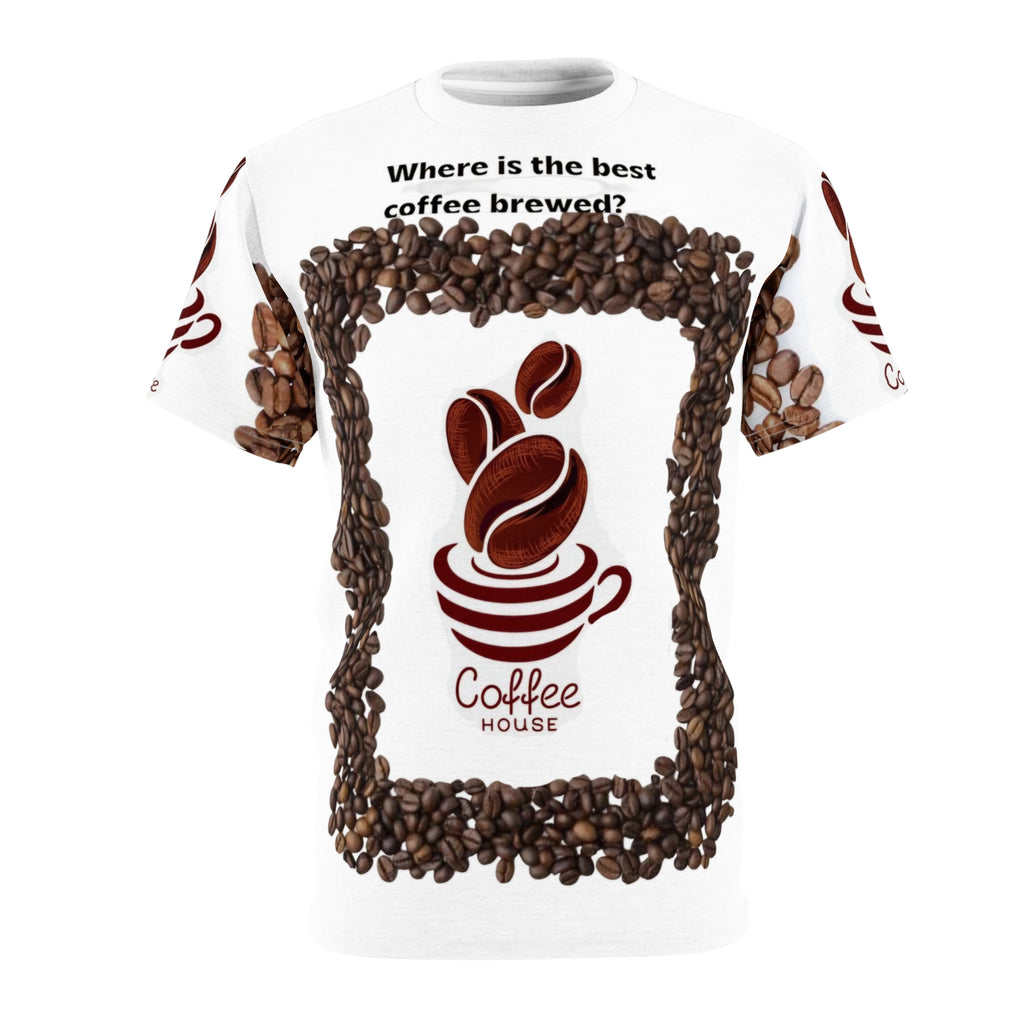 Coffee Shop Branded T-Shirt — Bright Cut & Sew Tee