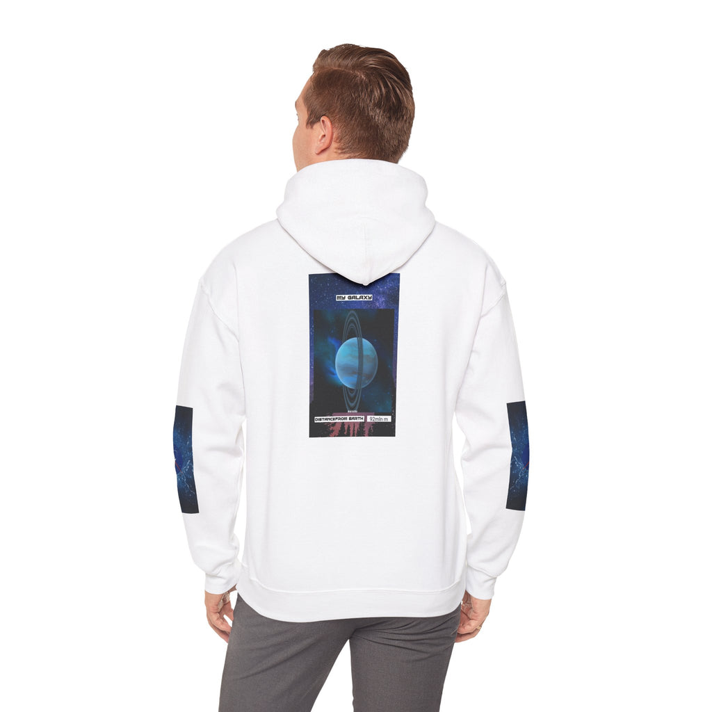 HOODIE  MY GALAXY URAN — Retro Sci‑Fi Planet Graphic Pullover