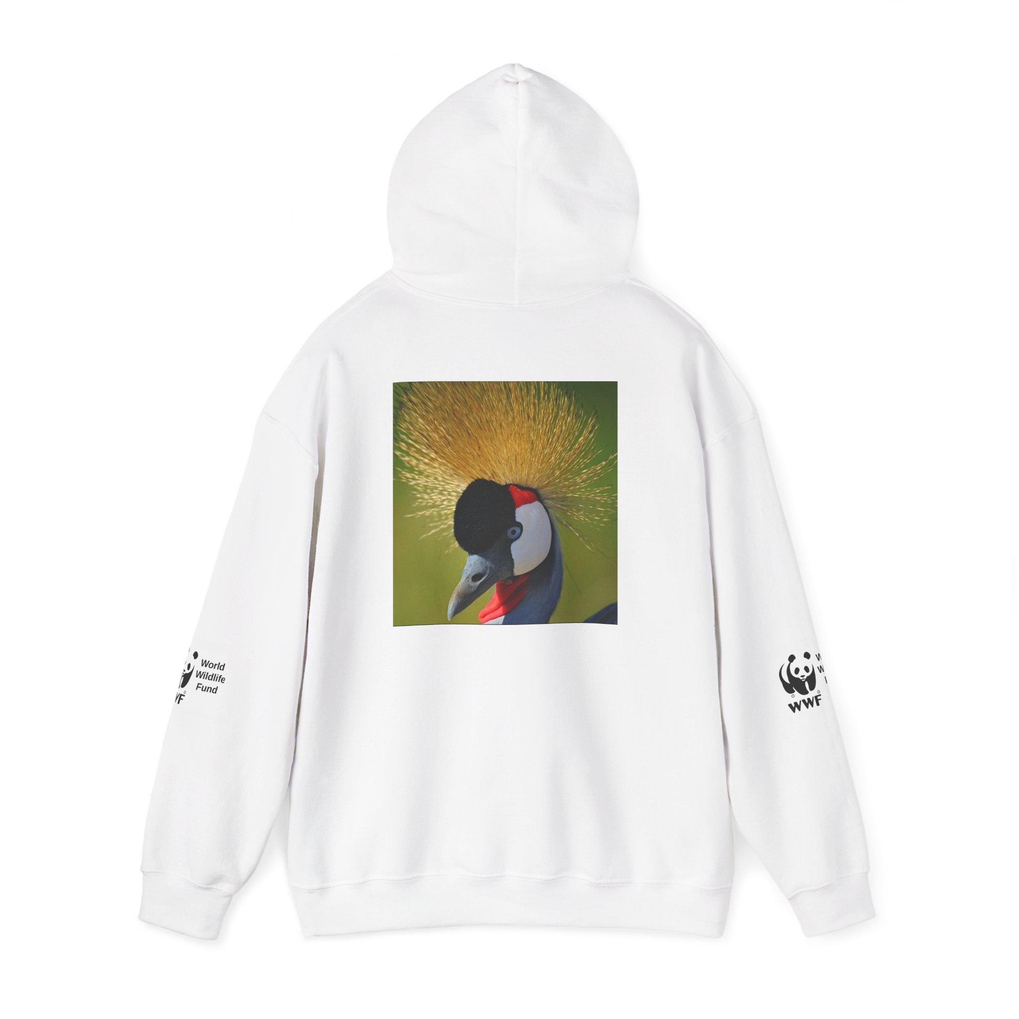 HOODIE NATURE Crowned Crane Graphic Hoodie — Wildlife WWF Conservation Pullover