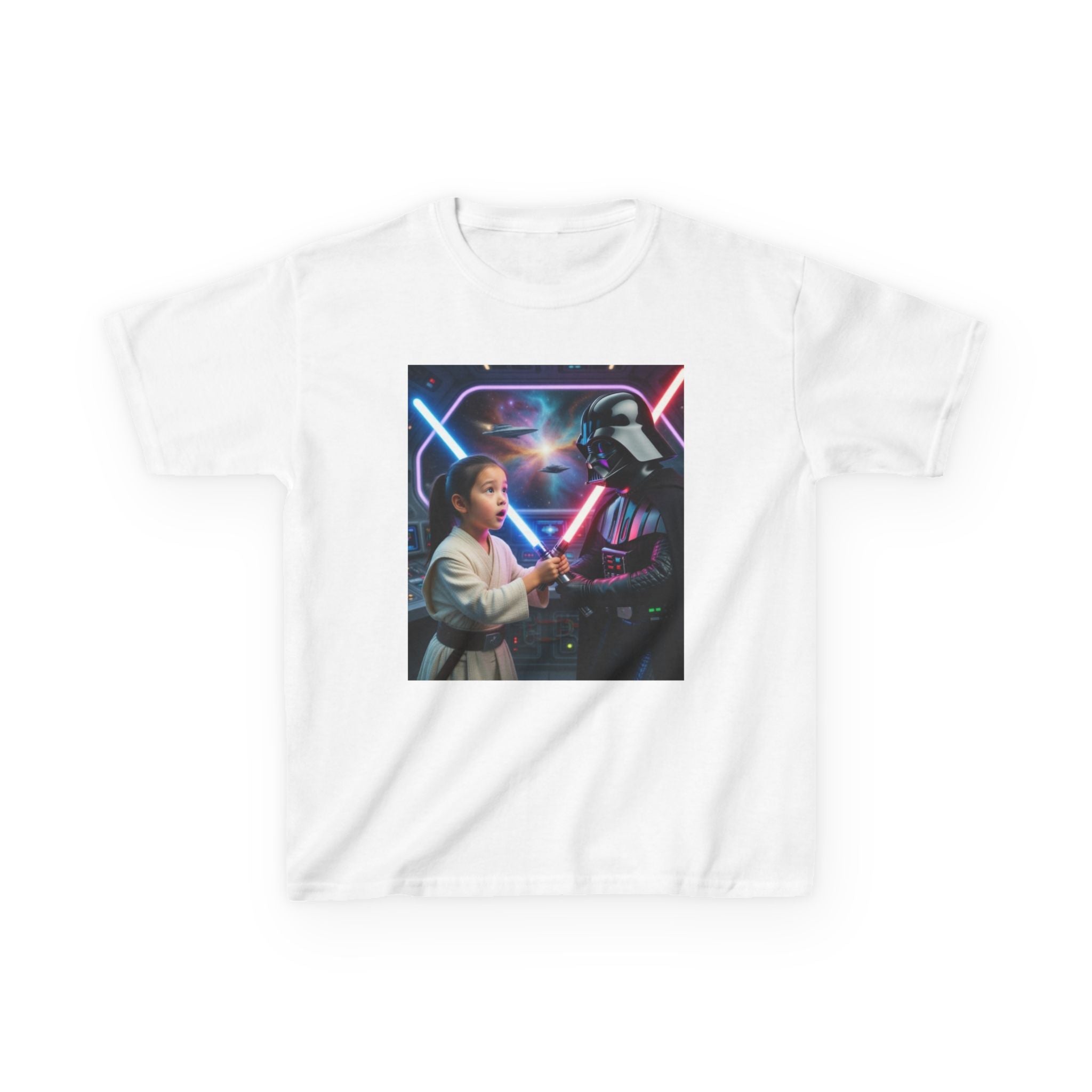 FACE SWAP collection COSMIC Kids Star Wars Light Saber Battle Tee