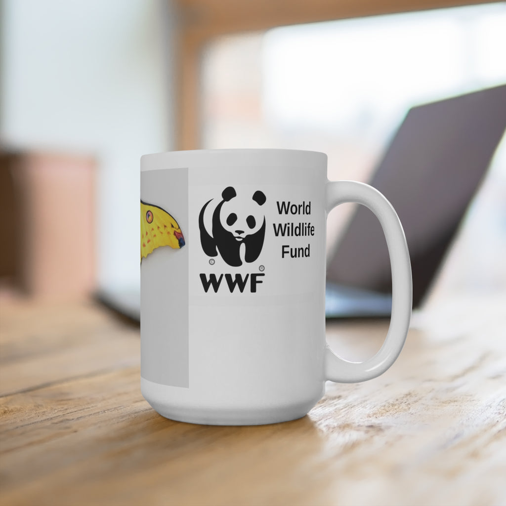 MUG NATURE WWF Yellow Luna Moth 15oz Conservation Coffee Mug